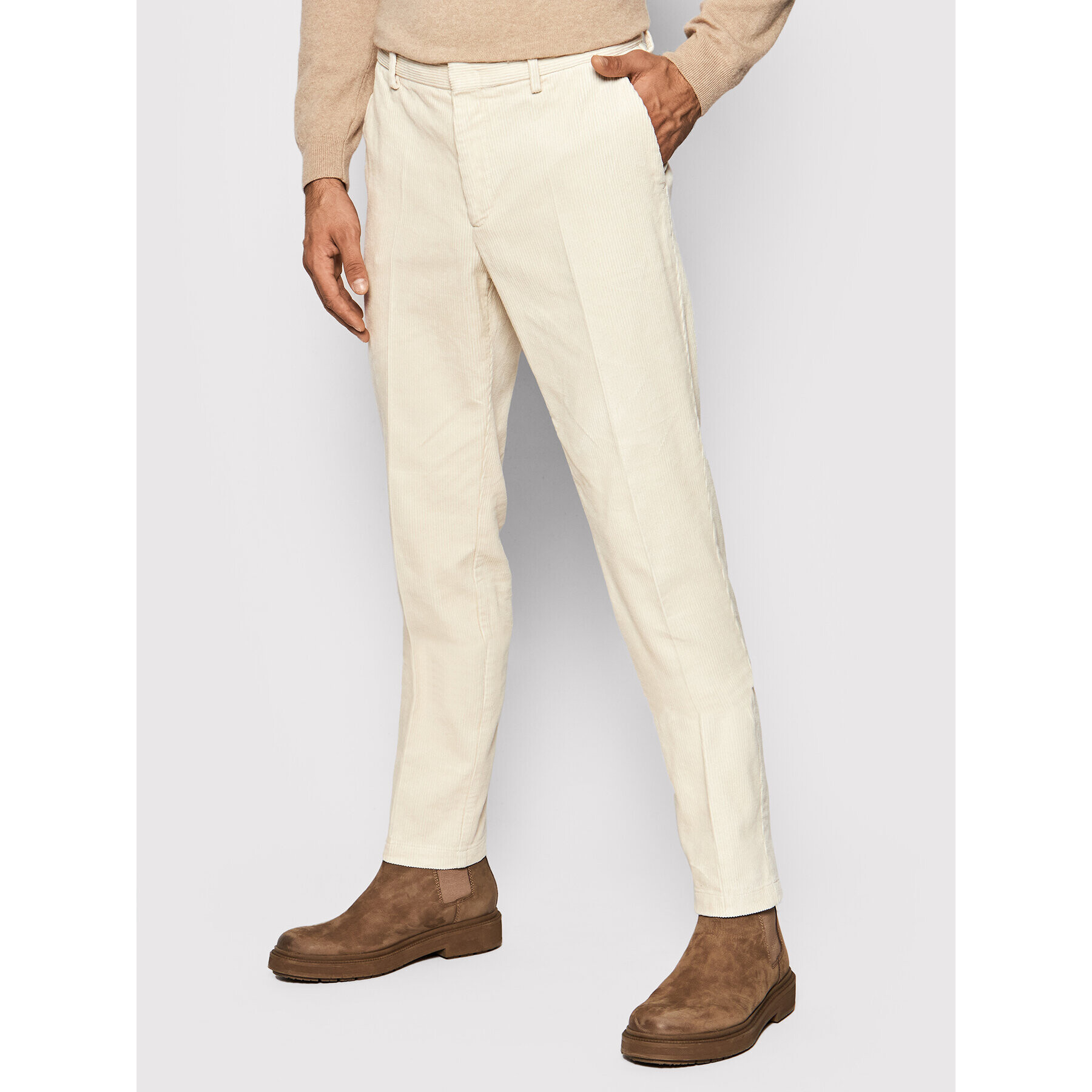 Boss Pantaloni chino Kaito1-Sw 50458543 Bej Slim Fit - Pled.ro