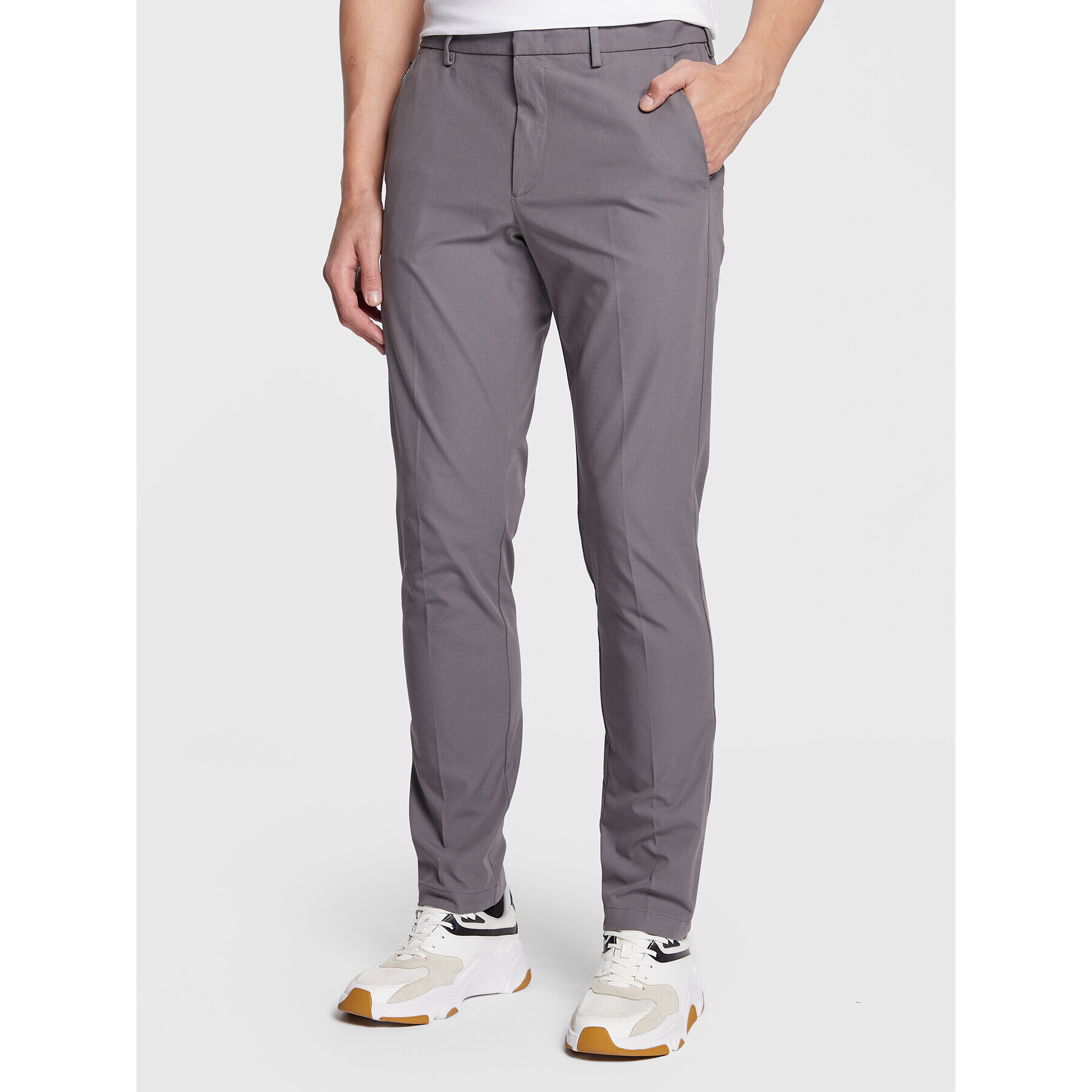 Boss Pantaloni chino Kaito1_T 50468249 Gri Slim Fit - Pled.ro