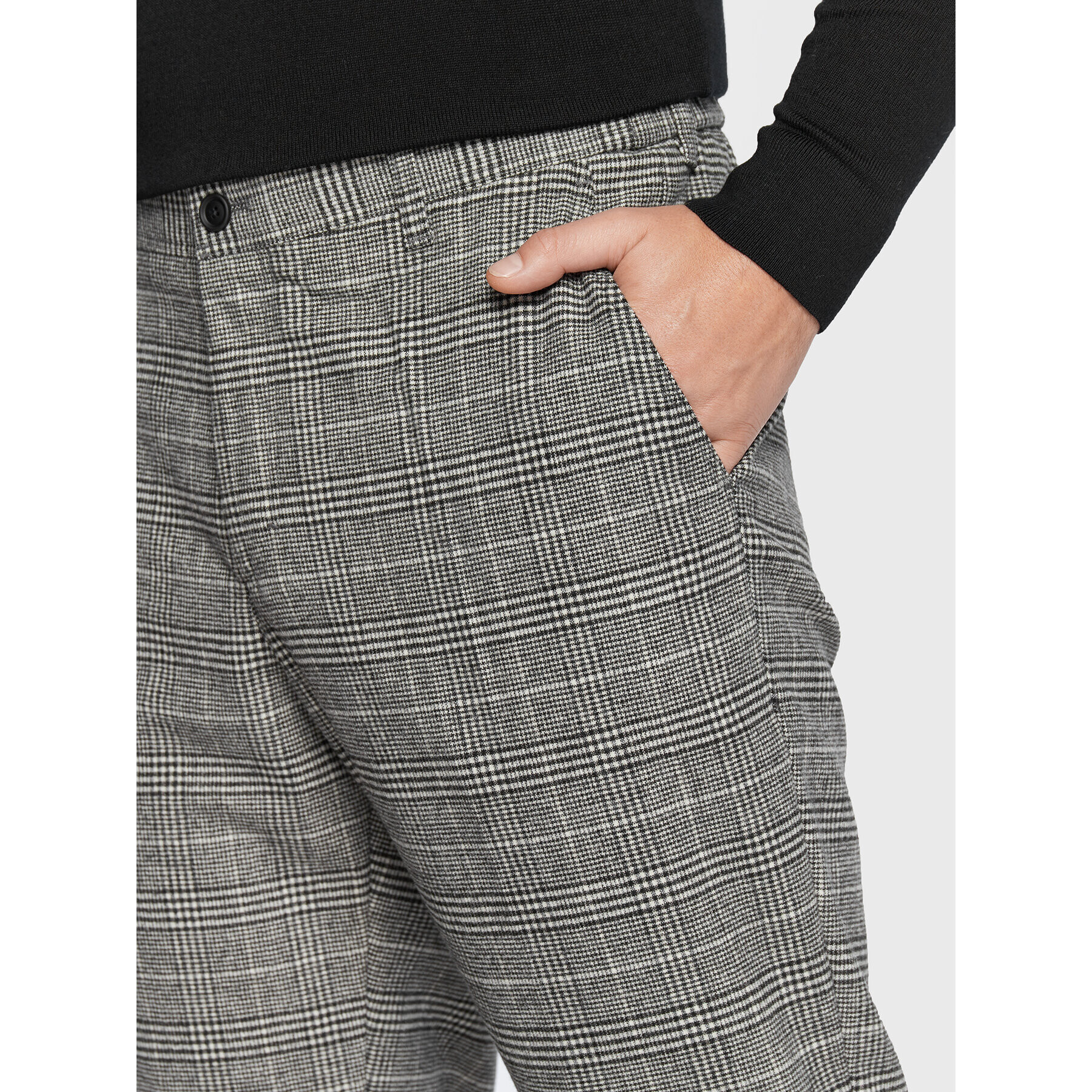 Boss Pantaloni chino P-Perin-224 50479468 Gri Relaxed Fit - Pled.ro