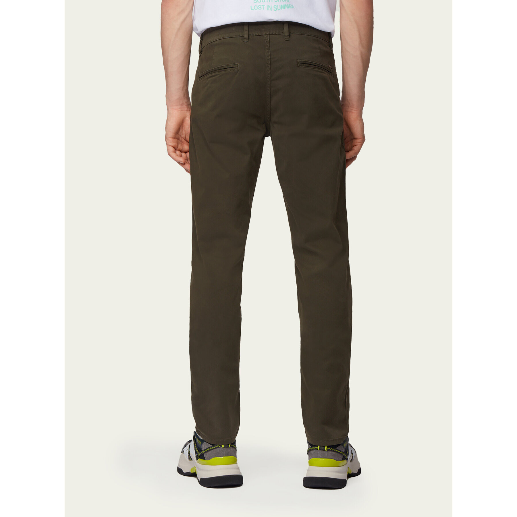 Boss Pantaloni chino Schino 50379152 Verde Slim Fit - Pled.ro