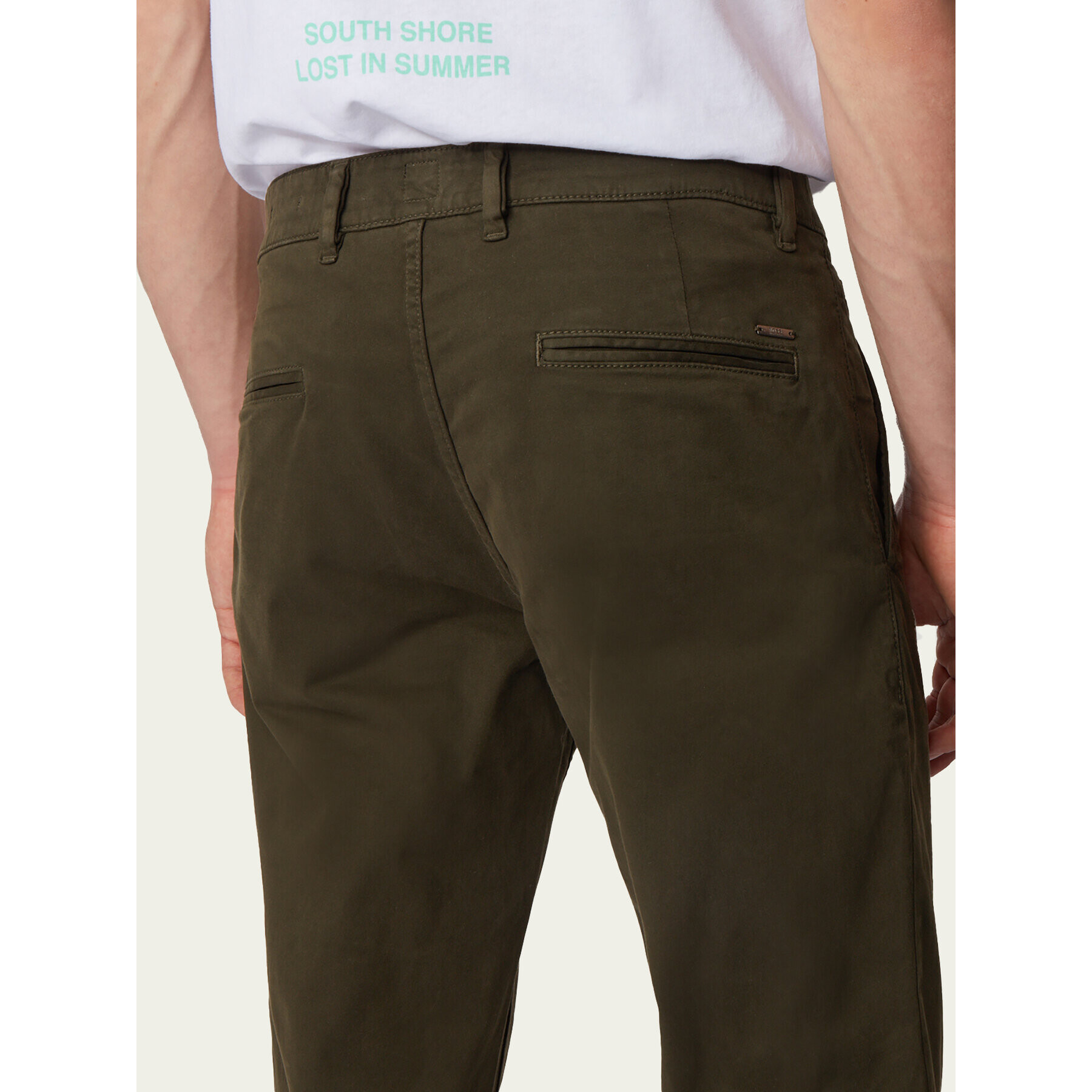 Boss Pantaloni chino Schino 50379152 Verde Slim Fit - Pled.ro