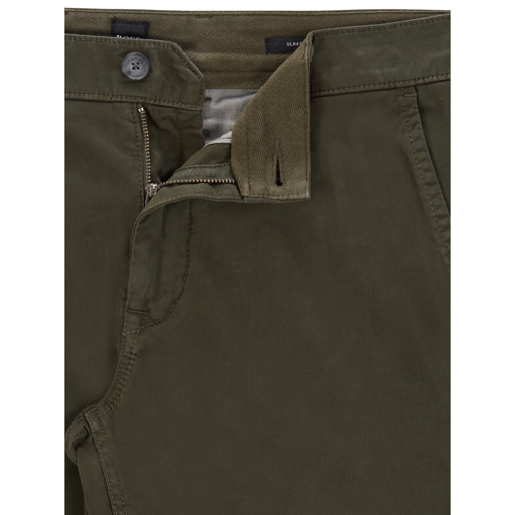 Boss Pantaloni chino Schino 50379152 Verde Slim Fit - Pled.ro