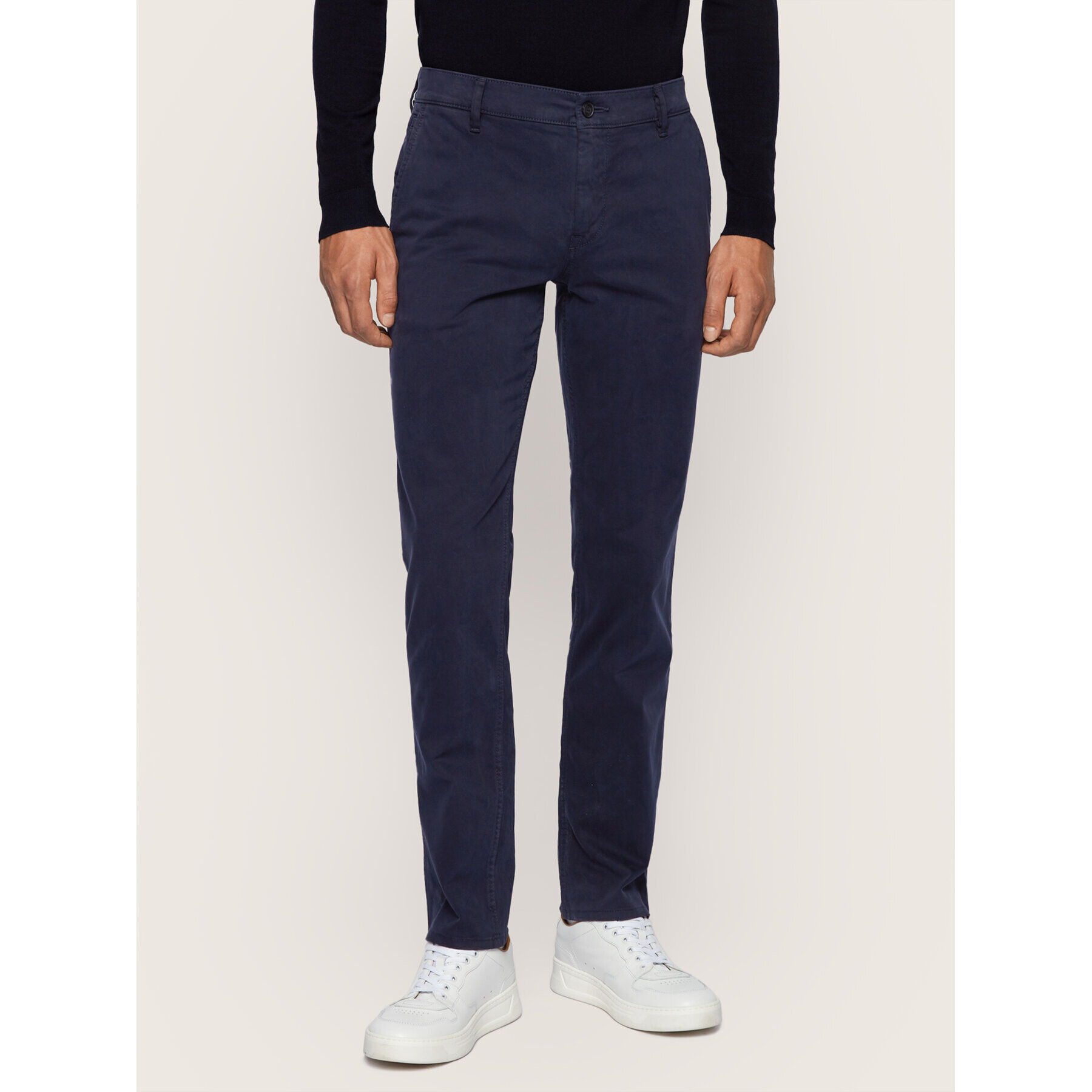 Boss Pantaloni chino Schino 50379154 Bleumarin Regular Fit - Pled.ro