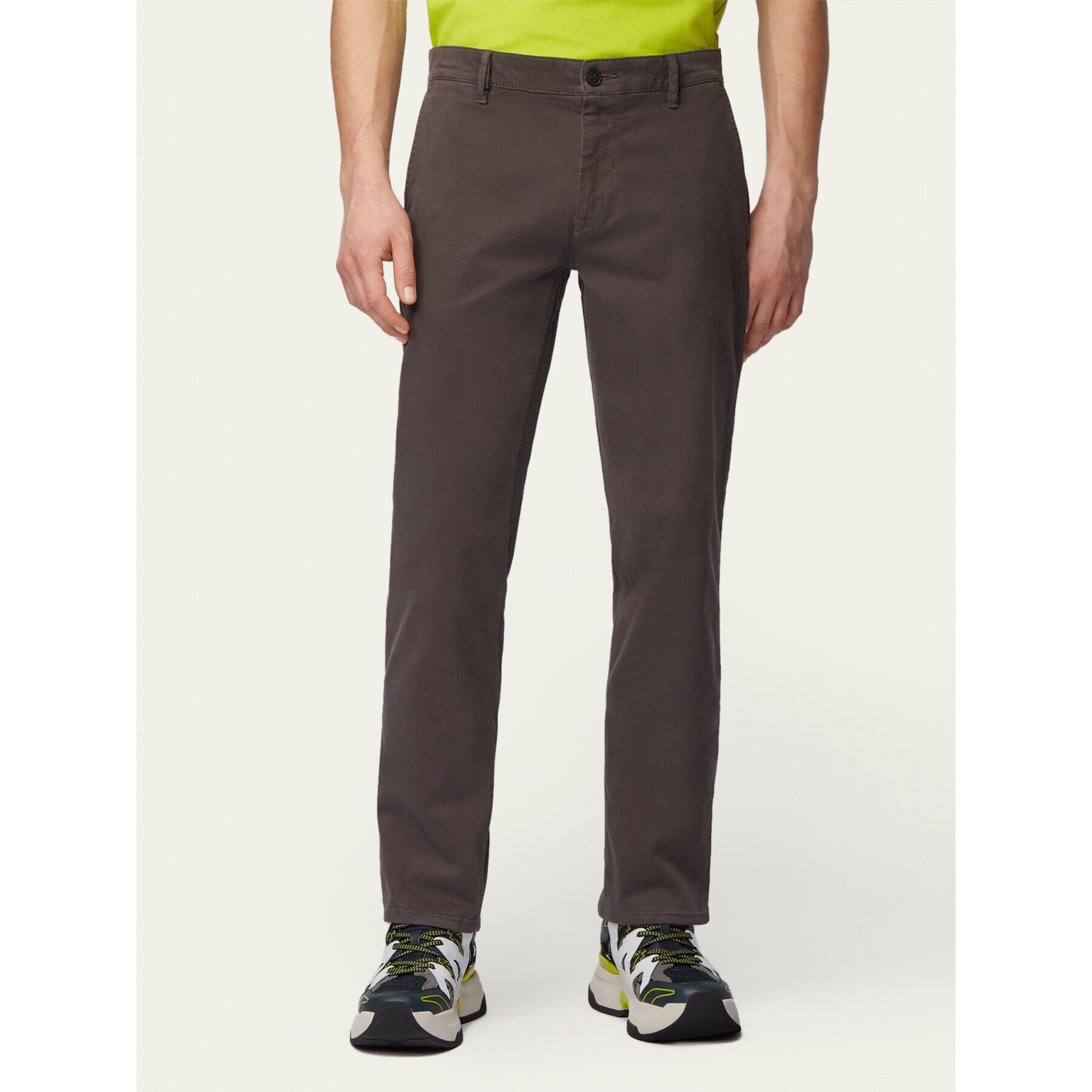 Boss Pantaloni chino Schino 50379154 Verde Regular Fit - Pled.ro