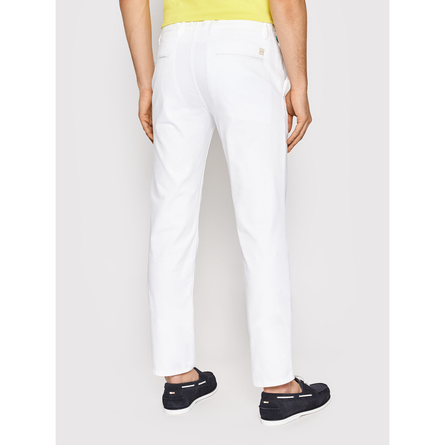 Boss Pantaloni chino Schino D 50470813 Alb Slim Fit - Pled.ro