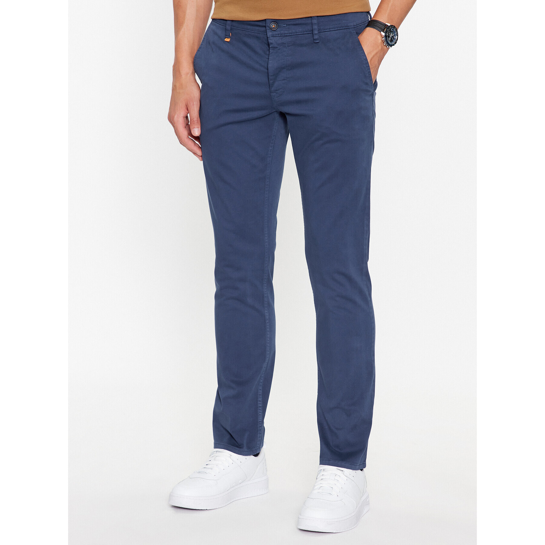 Boss Pantaloni chino Schino D 50470813 Albastru Slim Fit - Pled.ro