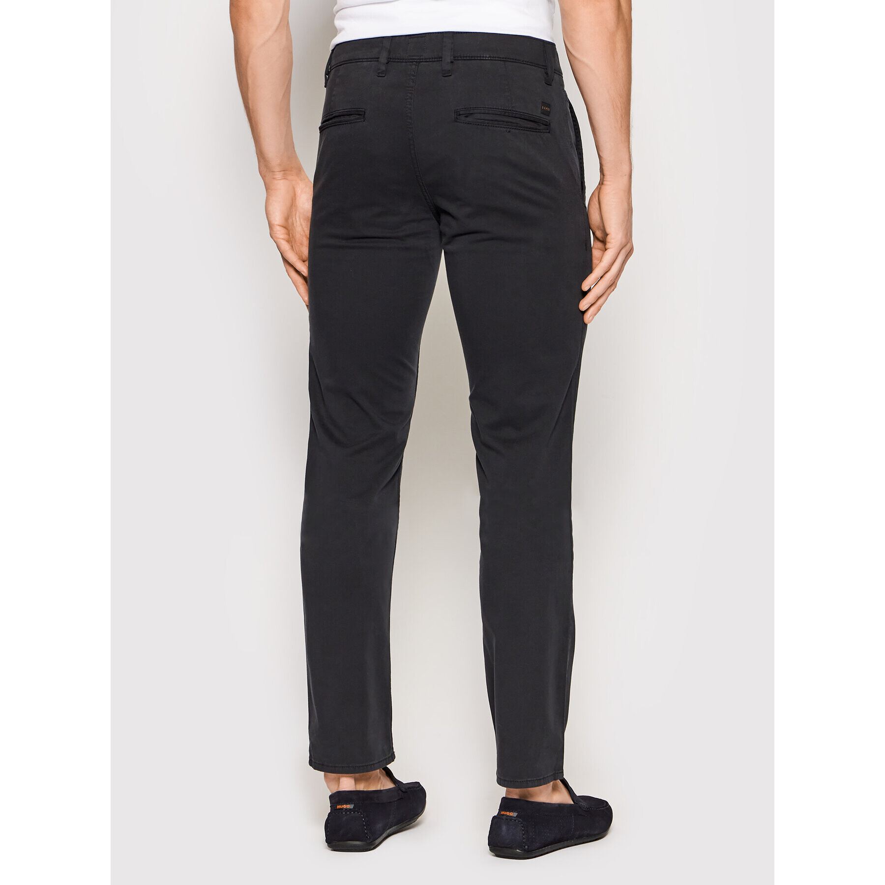 Boss Pantaloni chino Schino D 50470813 Negru Slim Fit - Pled.ro