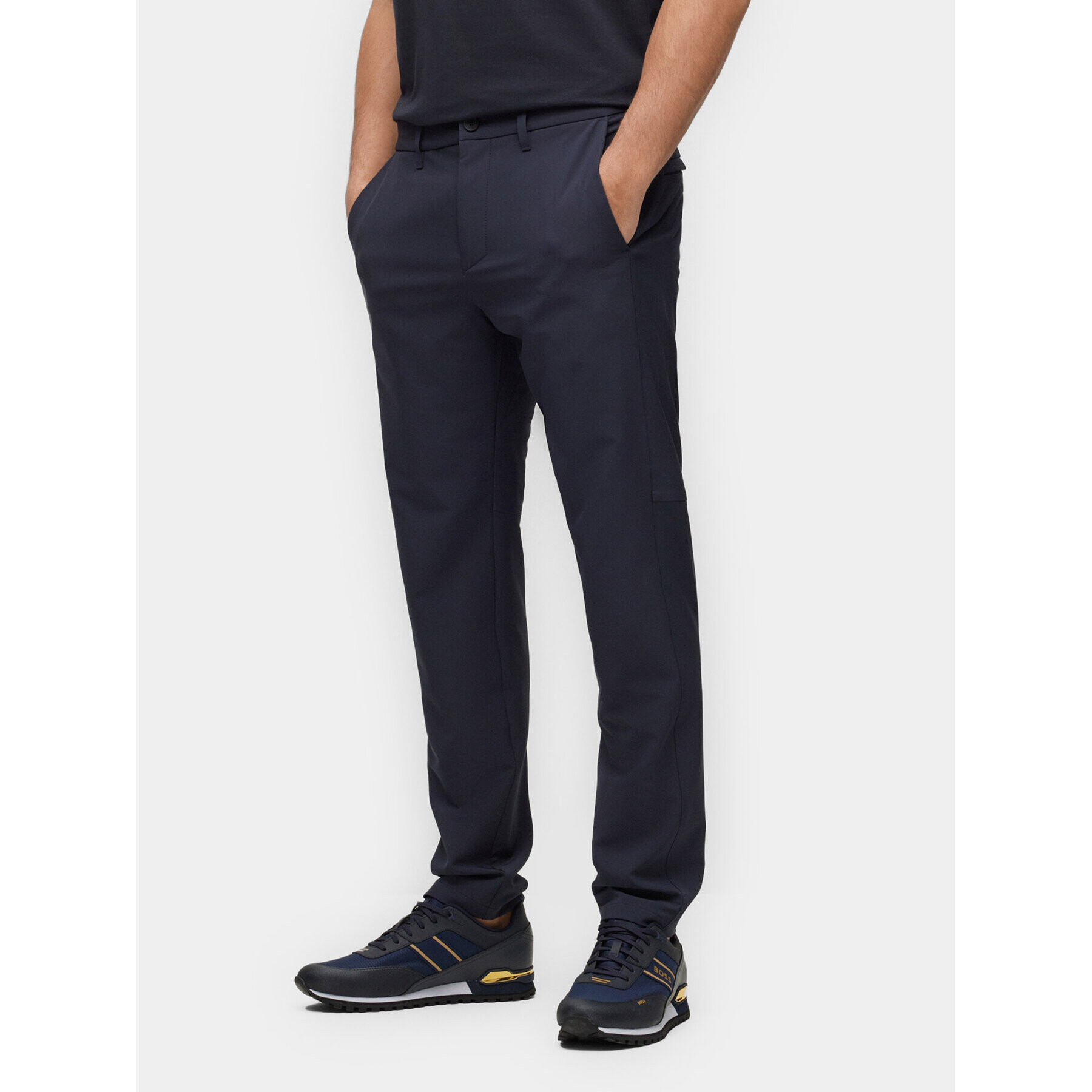 Boss Pantaloni chino T_Commuter 50495497 Bleumarin Slim Fit - Pled.ro