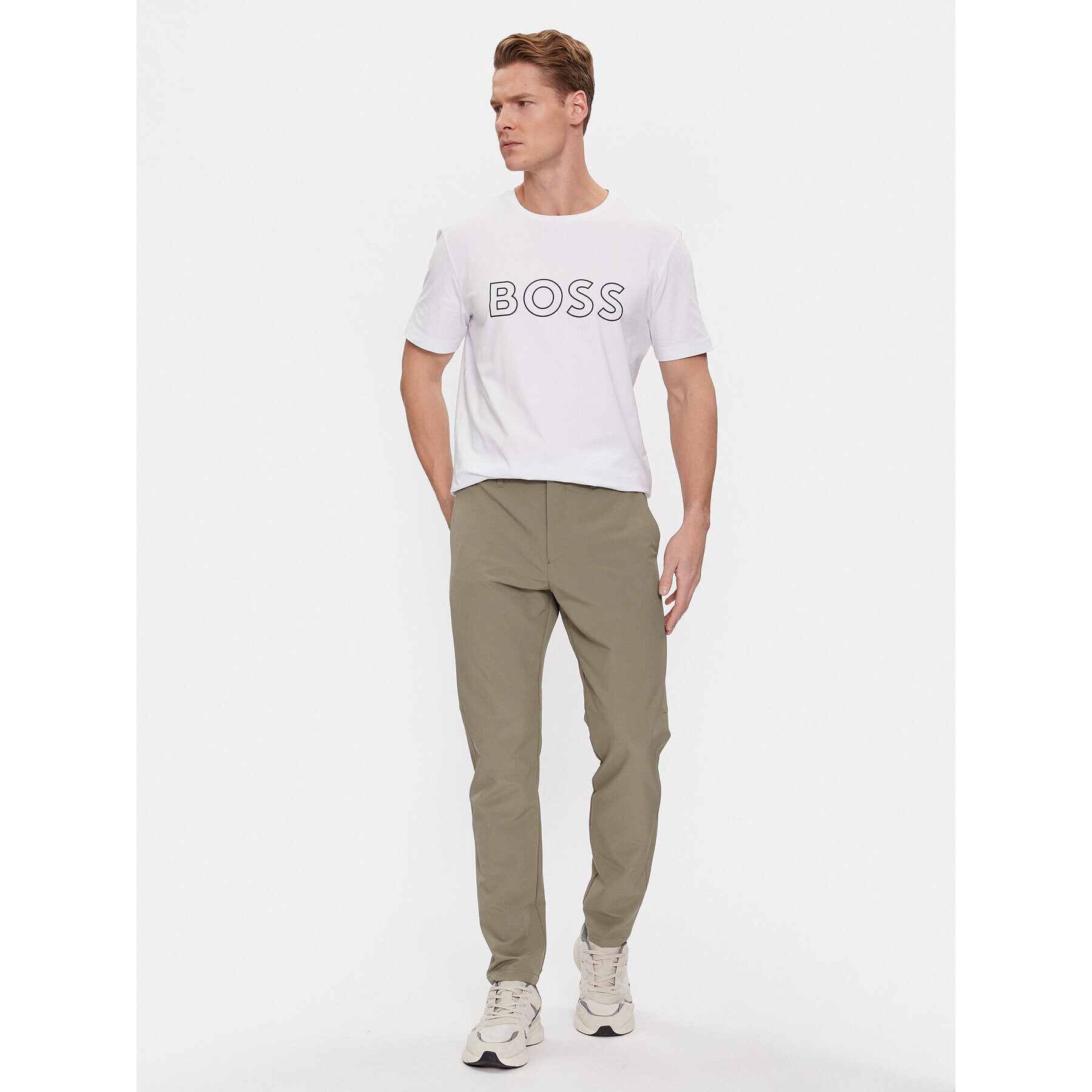 Boss Pantaloni chino T_Commuter 50495497 Verde Slim Fit - Pled.ro