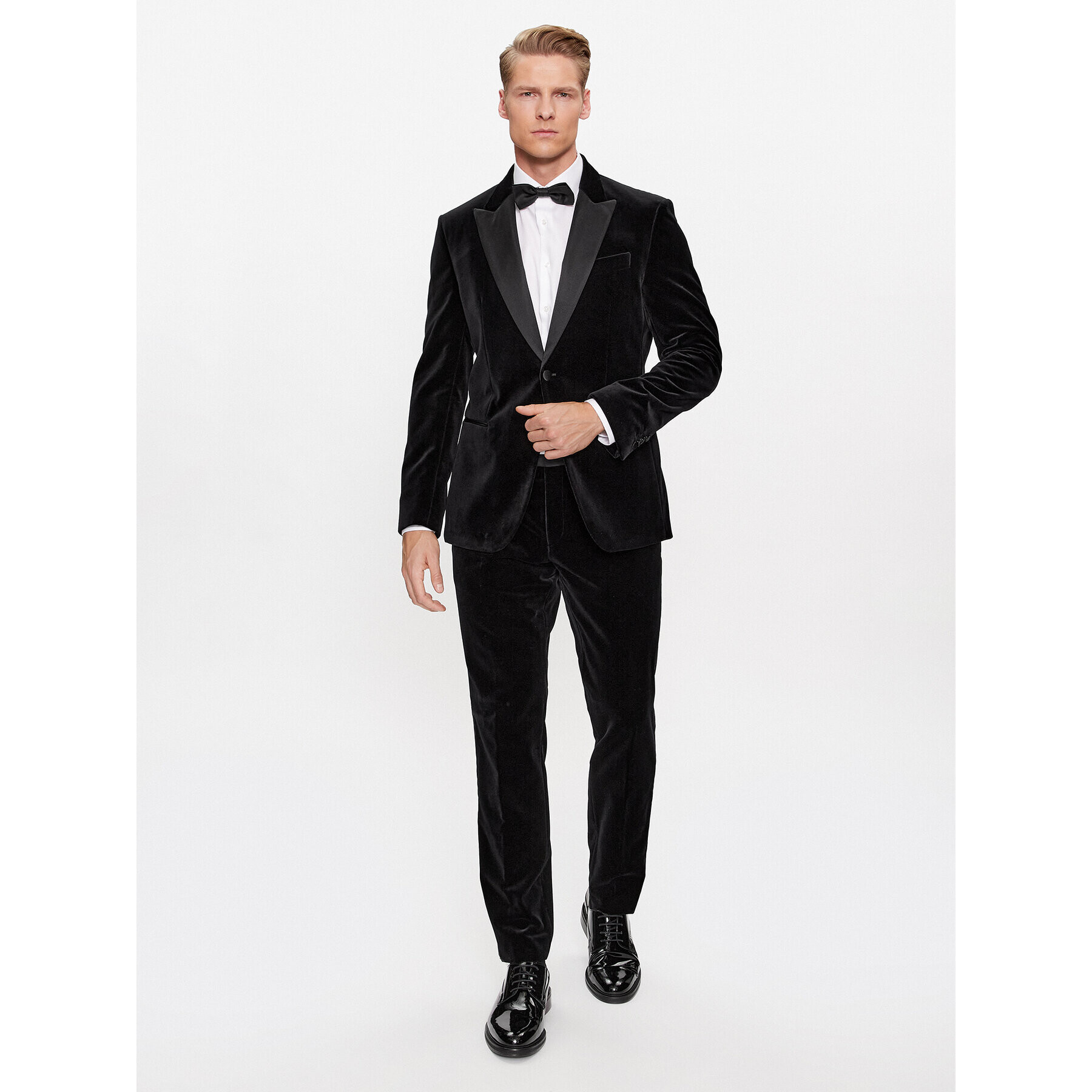 Boss Pantaloni de costum H-Genius-Tux-231 50484723 Negru Slim Fit - Pled.ro