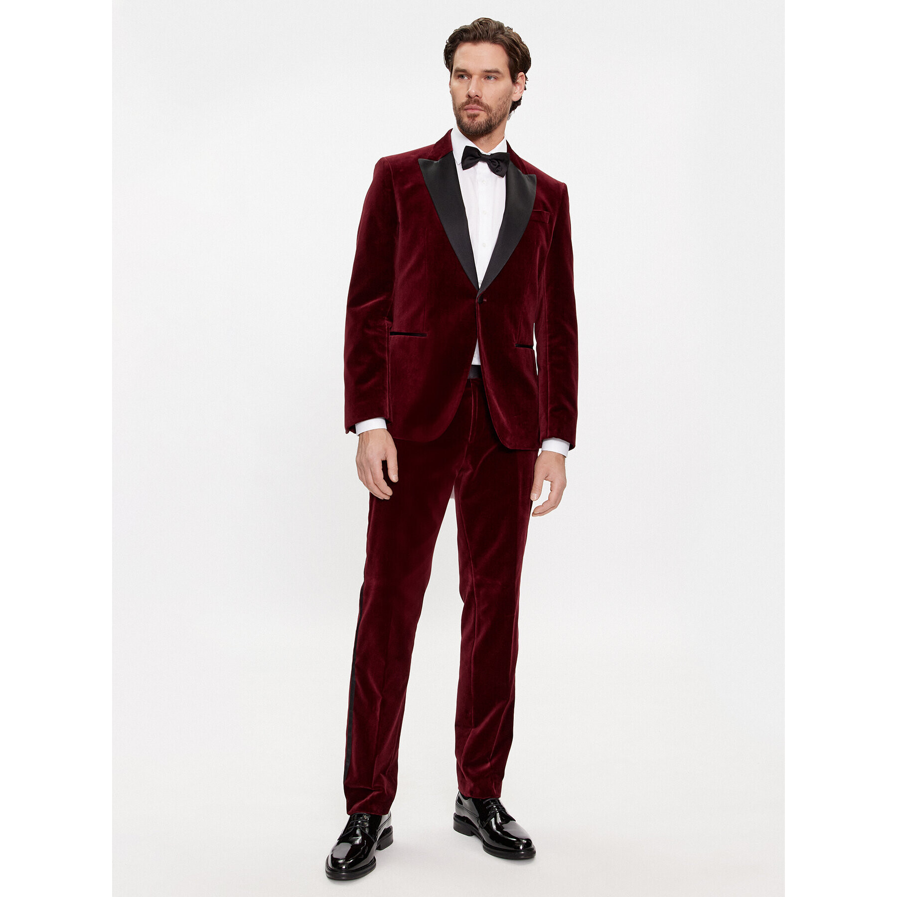 Boss Pantaloni de costum H-Genius-Tux-231 50484723 Vișiniu Slim Fit - Pled.ro