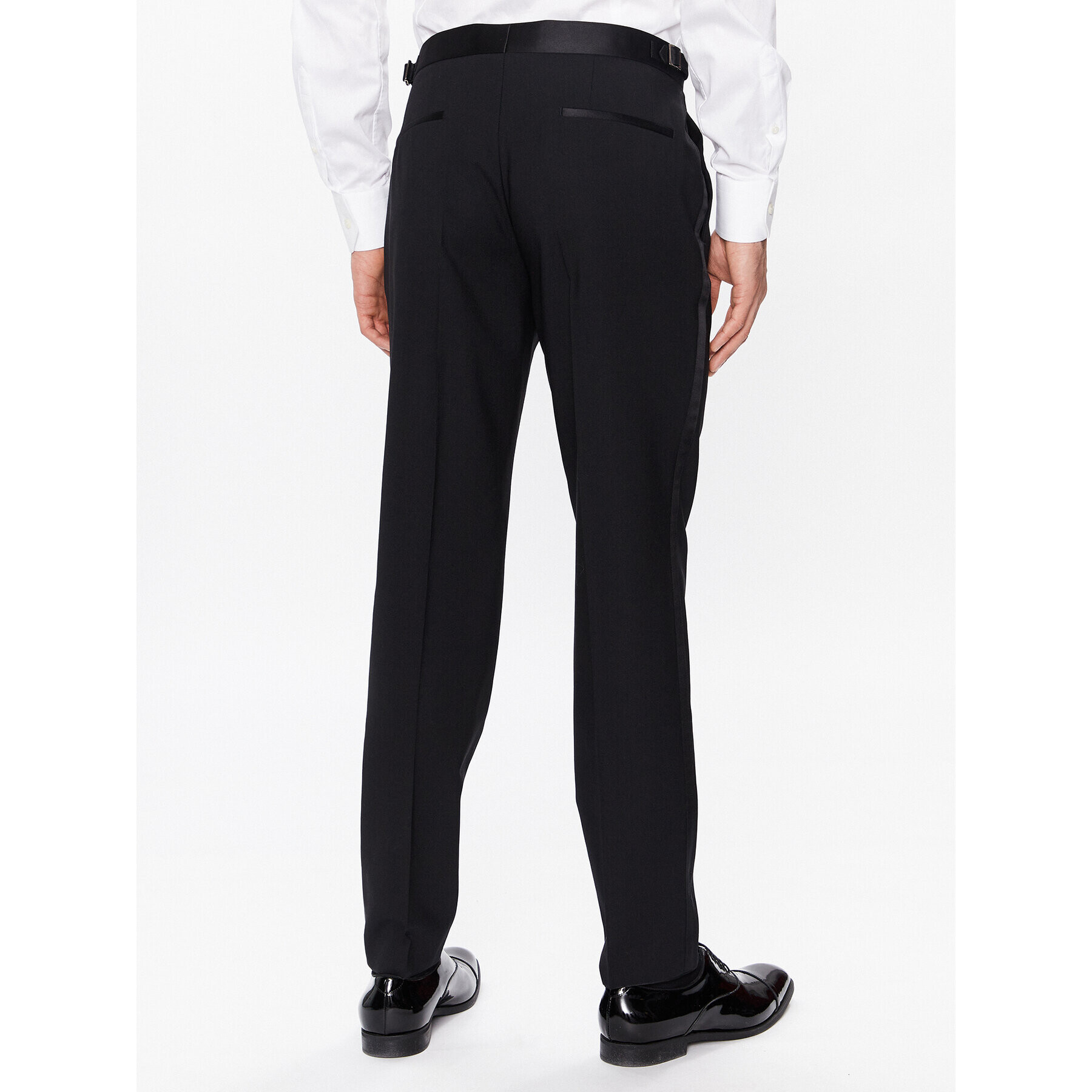 Boss Pantaloni de costum H-Genius 50485347 Negru Regular Fit - Pled.ro