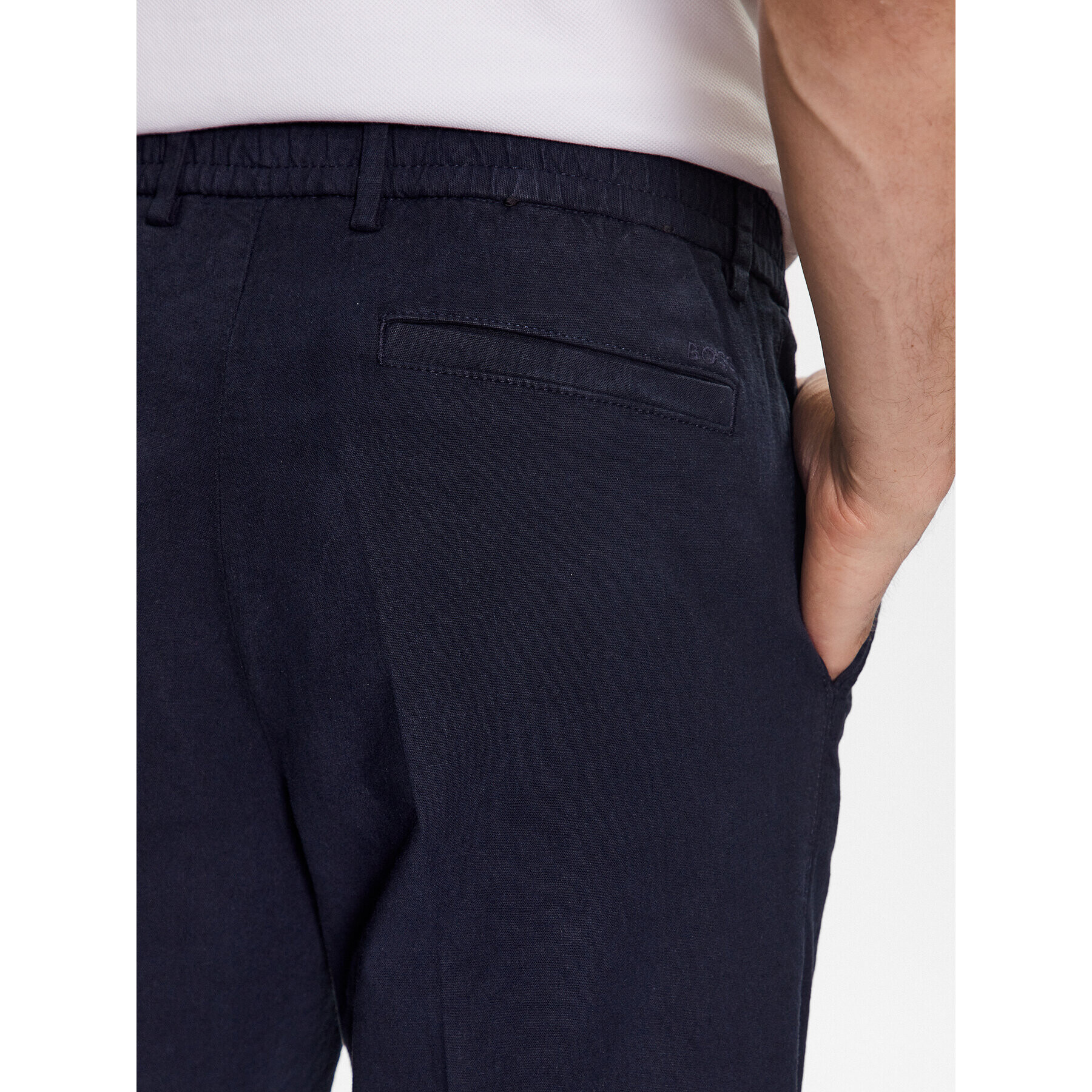 Boss Pantaloni din material 50487750 Albastru Slim Fit - Pled.ro