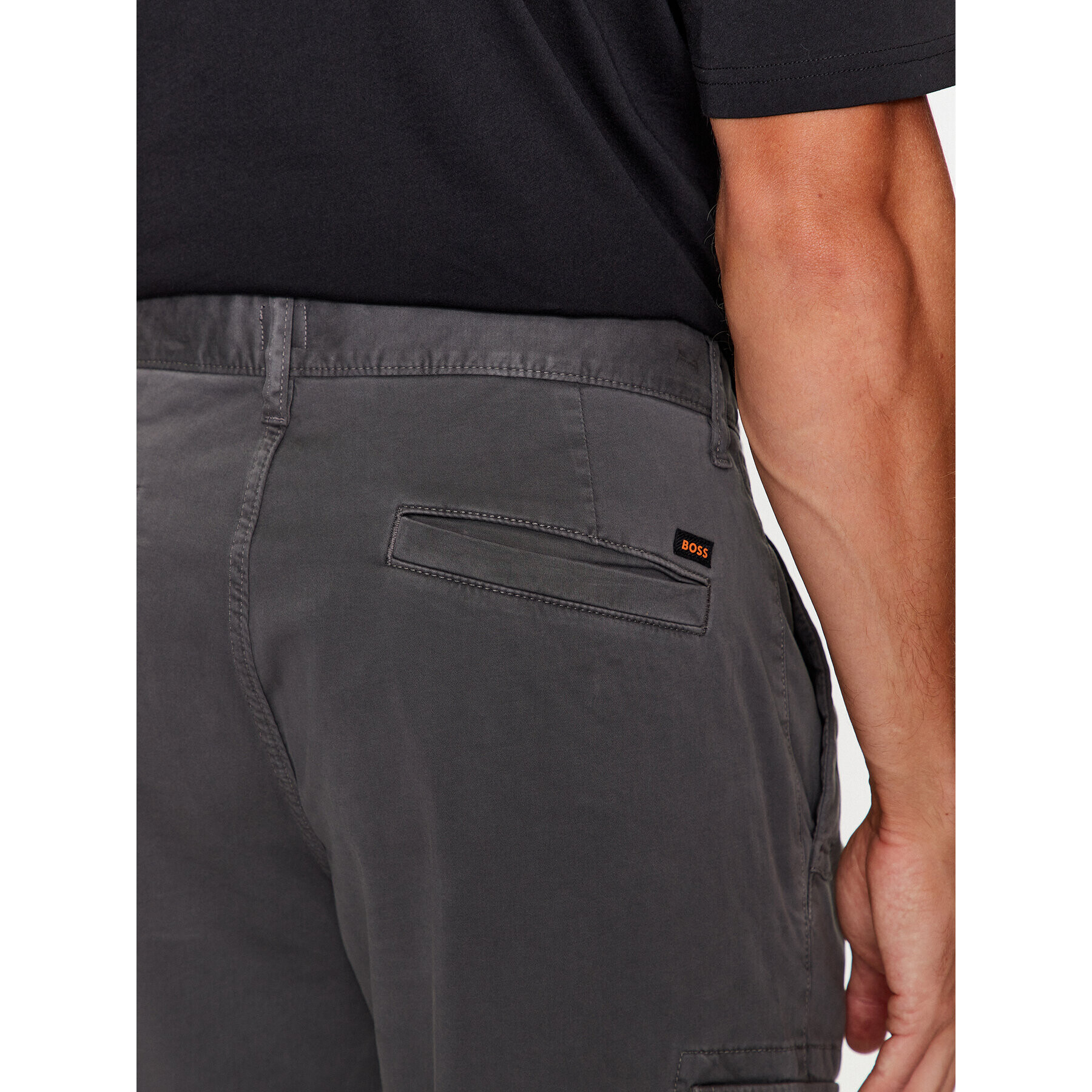 Boss Pantaloni din material 50494347 Gri Regular Fit - Pled.ro