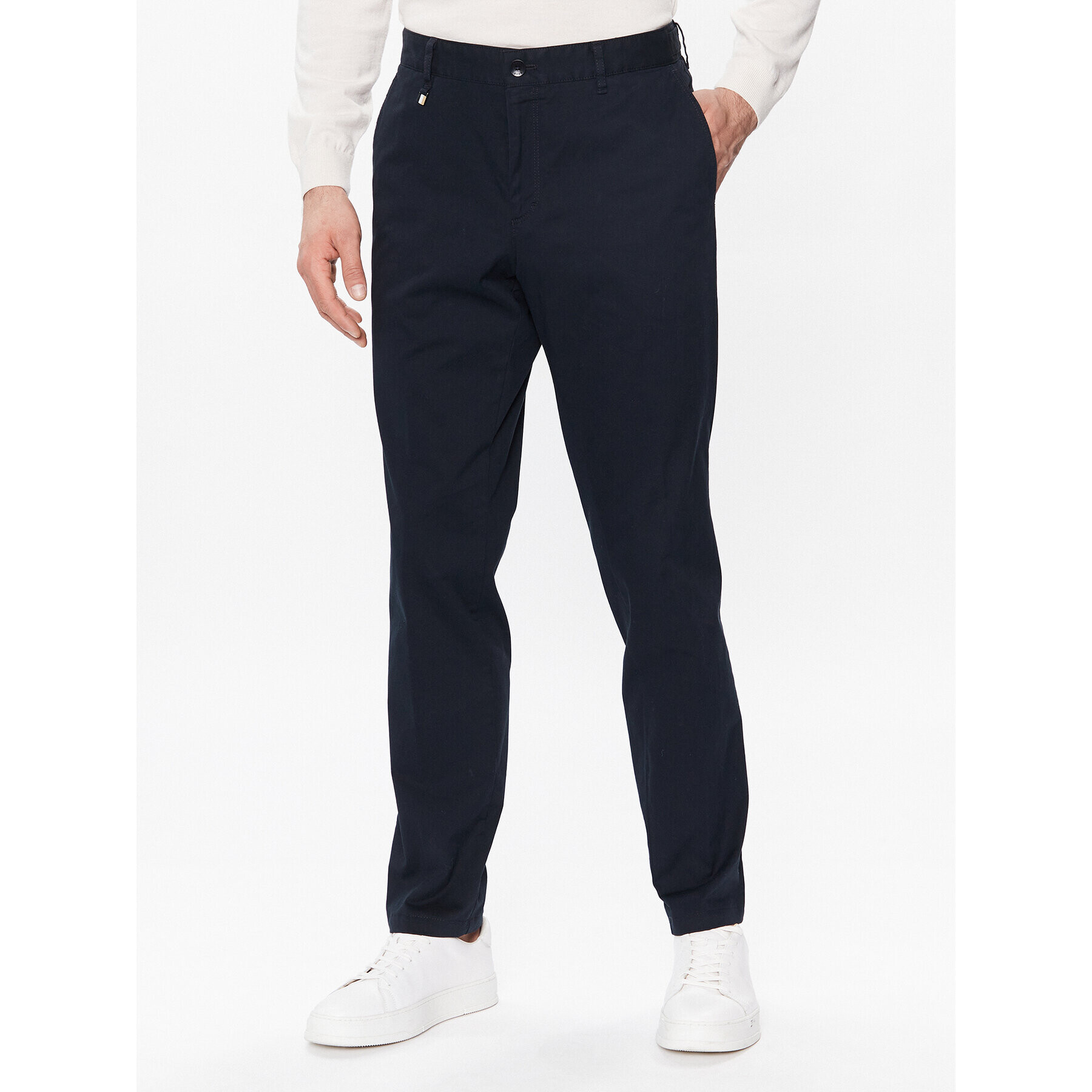 Boss Pantaloni din material C-Genius 50485076 Bleumarin Slim Fit - Pled.ro