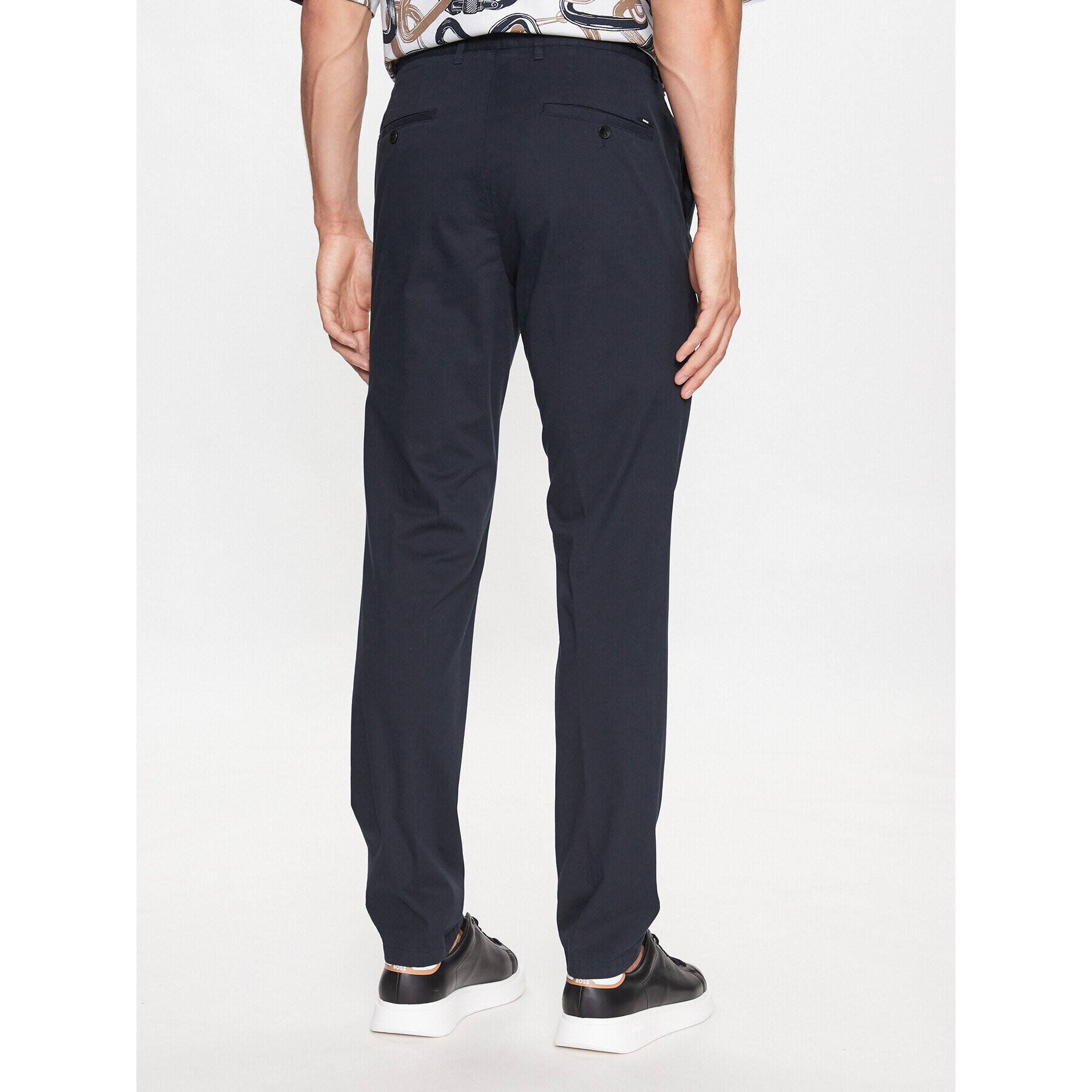 Boss Pantaloni din material C_Genius 50488493 Bleumarin Slim Fit - Pled.ro