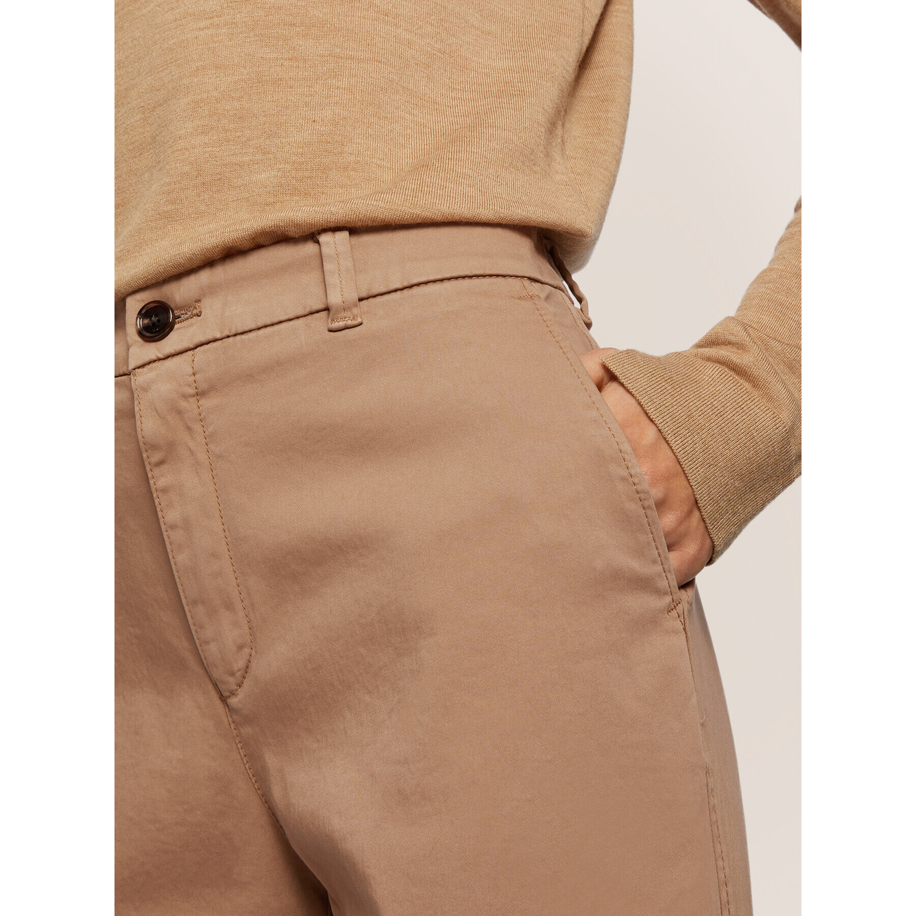 Boss Pantaloni din material C_Tachini-D 50435808 Maro Regular Fit - Pled.ro