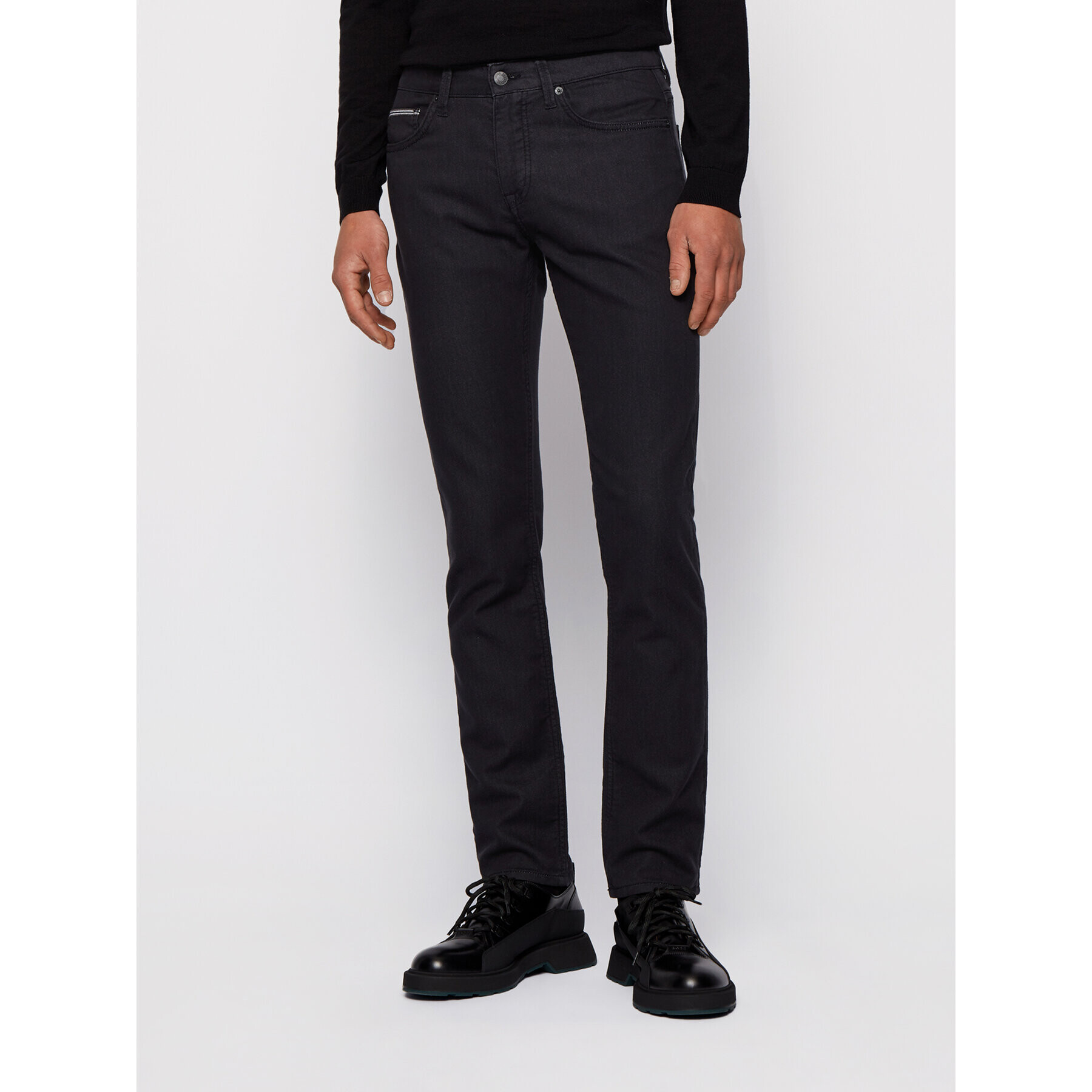 Boss Pantaloni din material Delaware3-1-20+ 50435156 Negru Slim Fit - Pled.ro