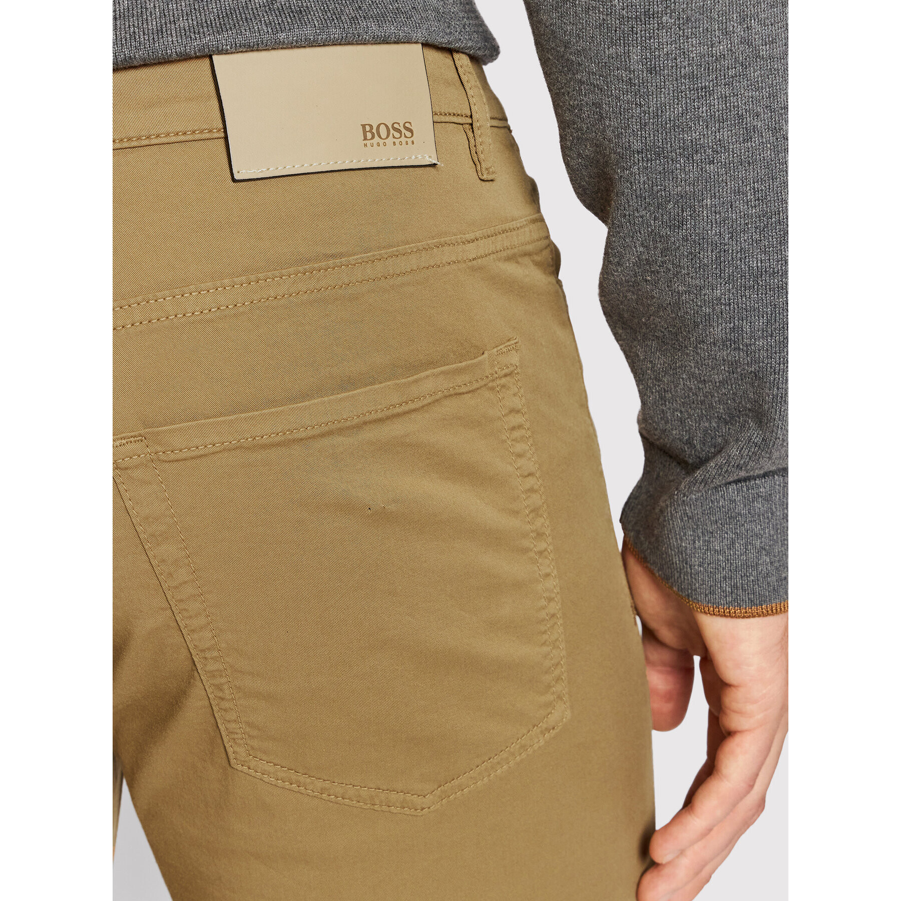 Boss Pantaloni din material Delaware3-5-20 50449504 Maro Slim Fit - Pled.ro