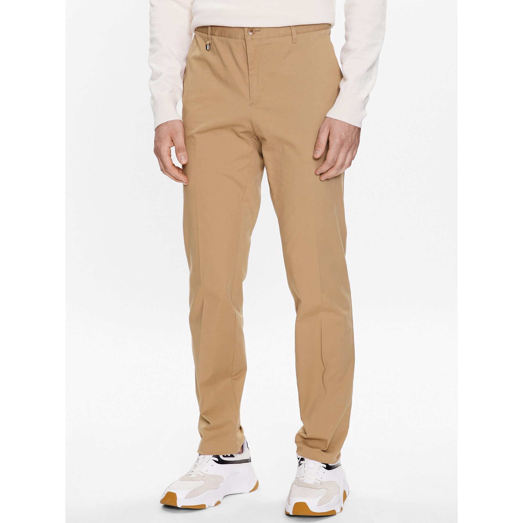 Boss Pantaloni din material Genius 50488493 Bej Slim Fit - Pled.ro