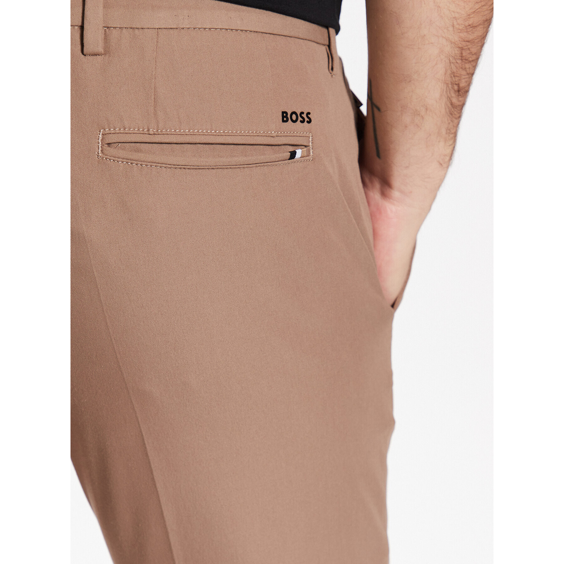 Boss Pantaloni din material Kaito1_T 50487754 Bej Slim Fit - Pled.ro