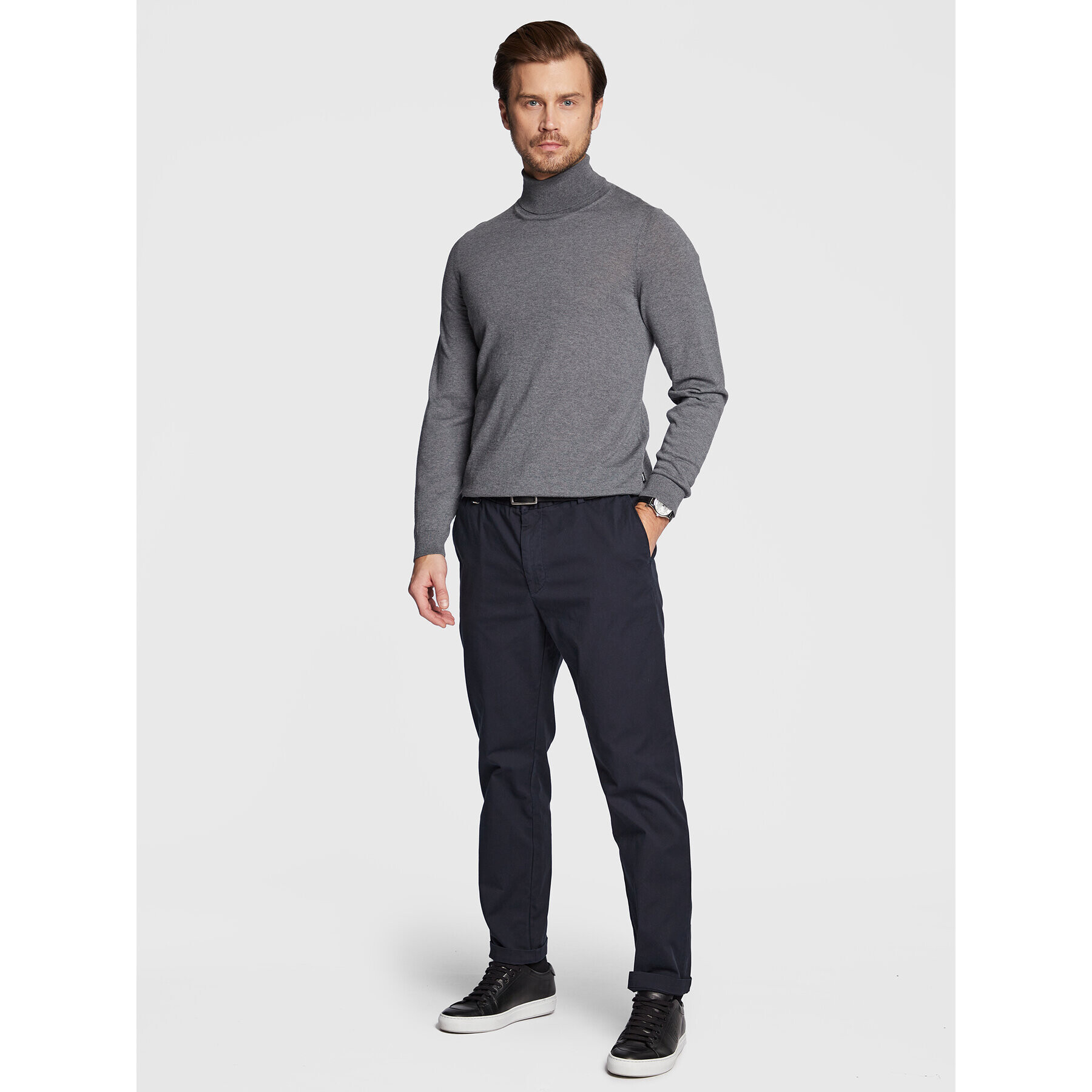 Boss Pantaloni din material Kane-Ds 50478577 Bleumarin Slim Fit - Pled.ro