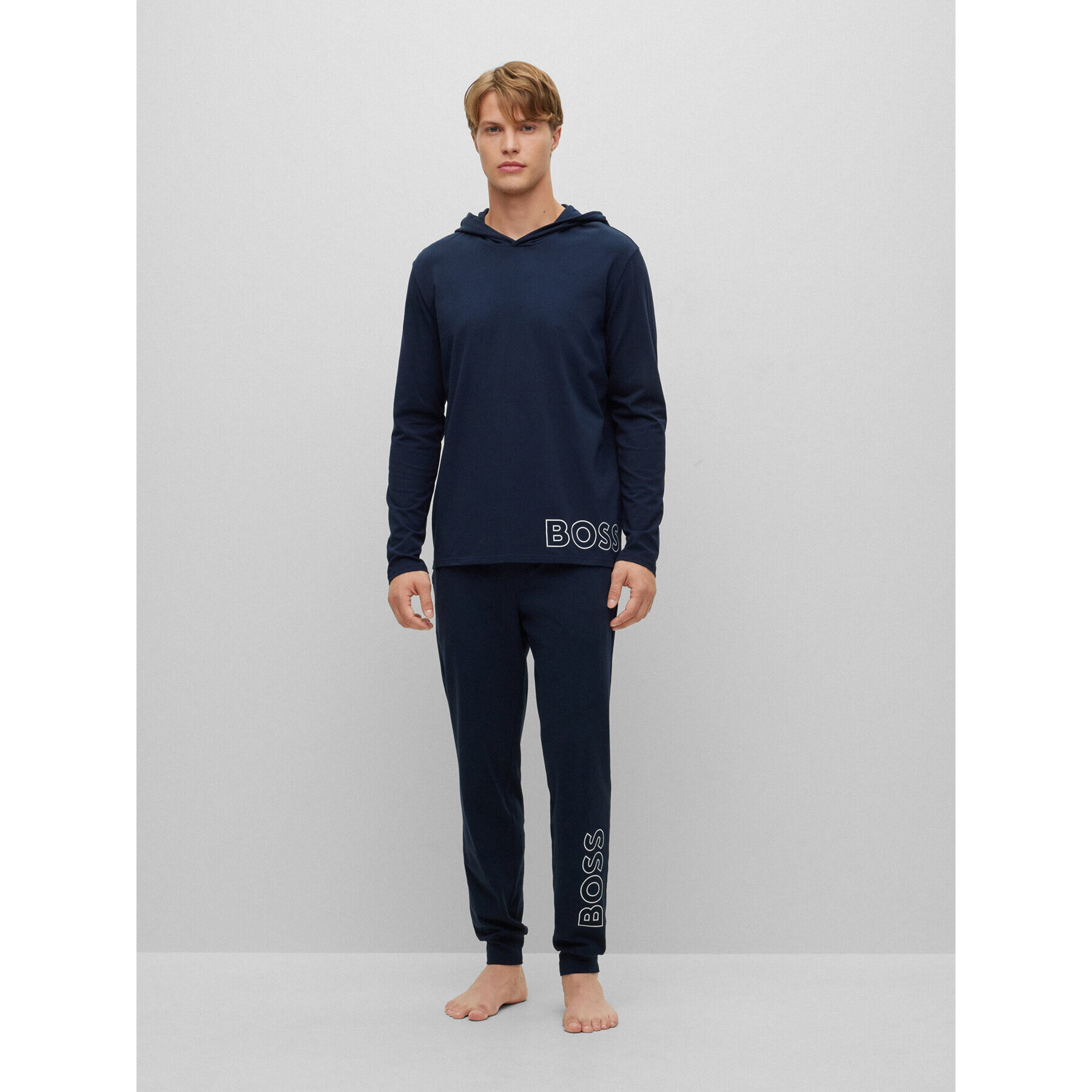 Boss Pantaloni pijama 50481199 Bleumarin Regular Fit - Pled.ro