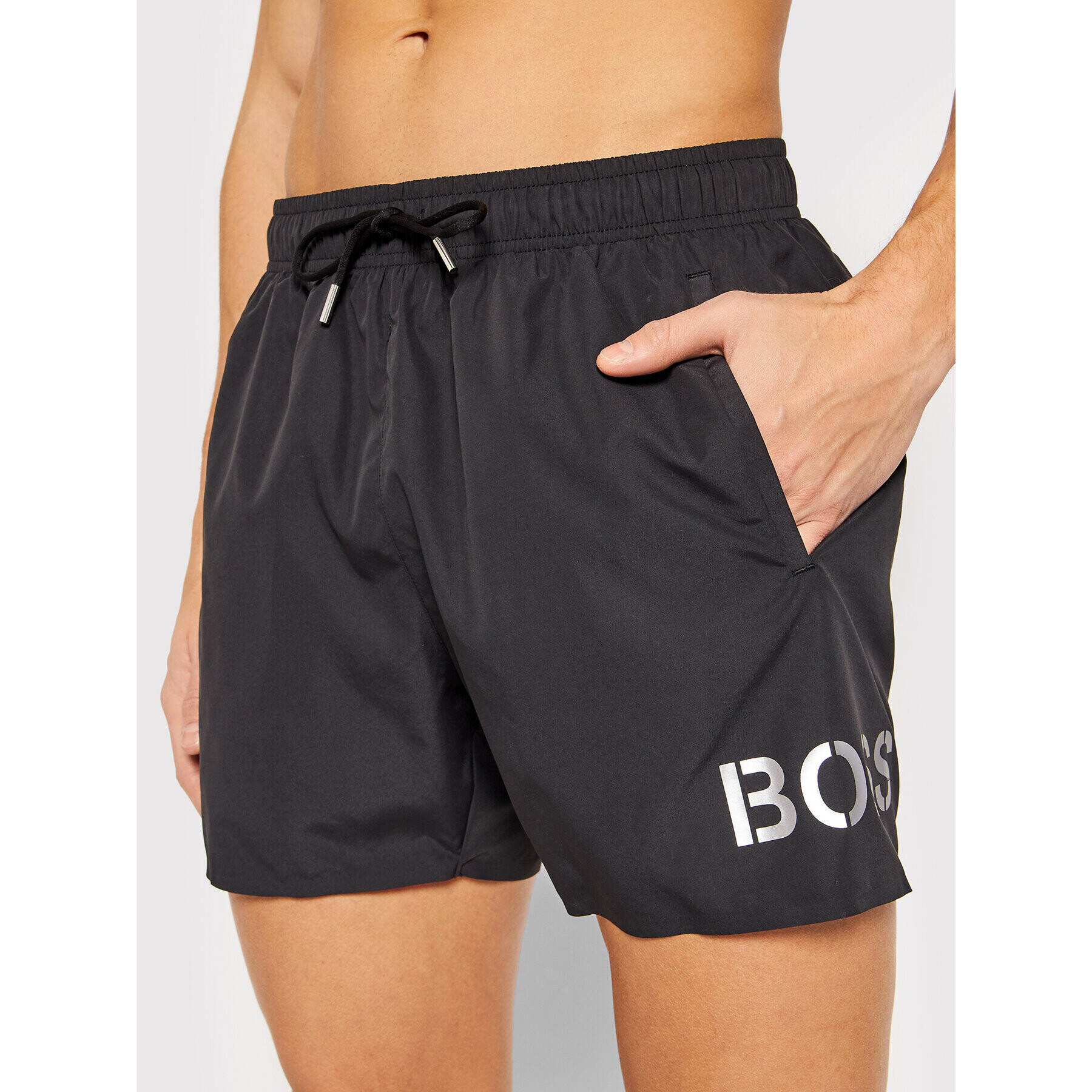 Boss Pantaloni scurți pentru înot Icefish 50462266 Negru Regular Fit - Pled.ro