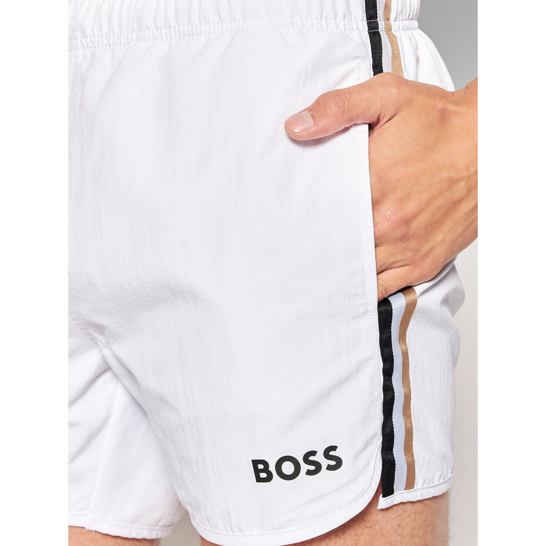 Boss Pantaloni scurți pentru înot Vaiana 50469331 Alb Regular Fit - Pled.ro