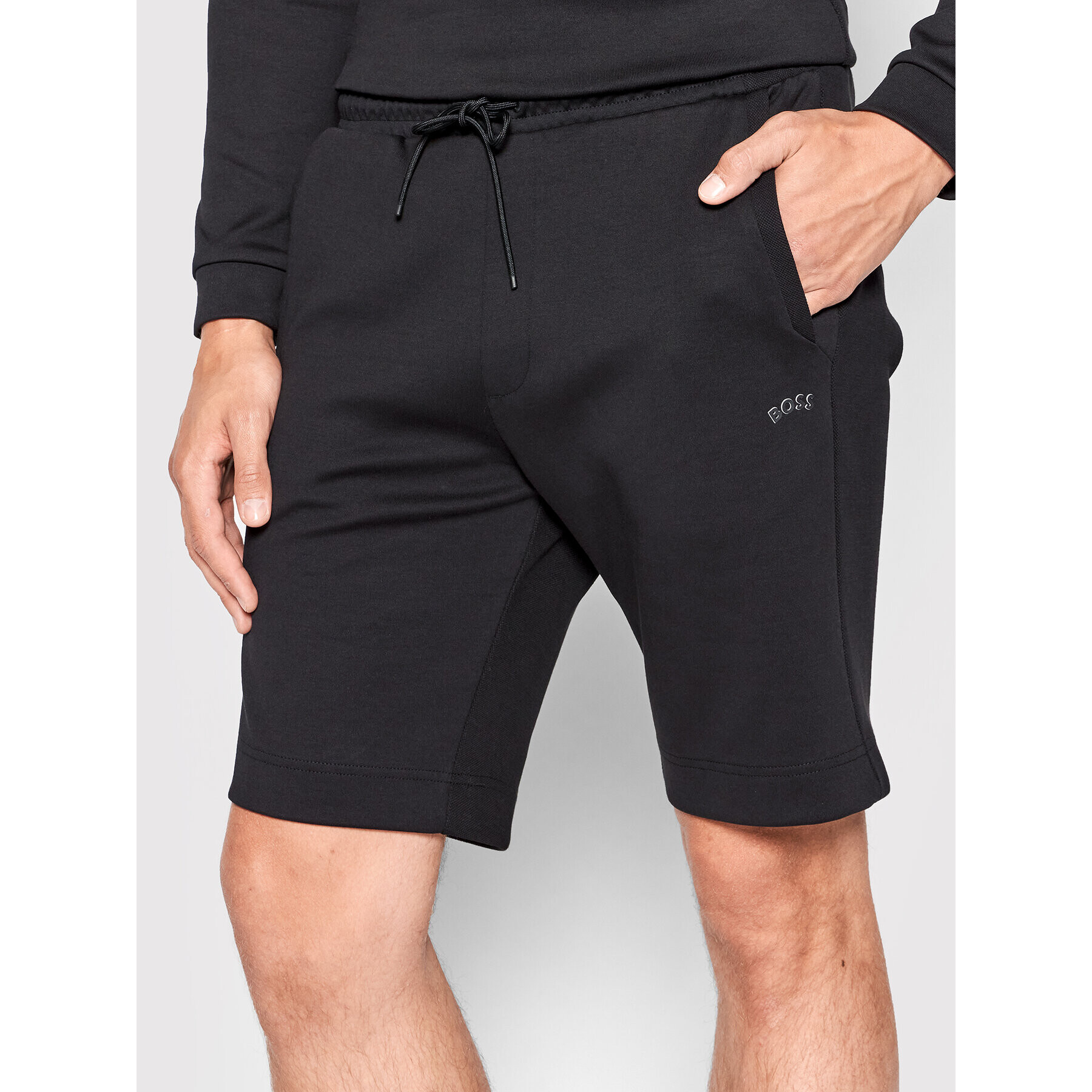 Boss Pantaloni scurți sport Headlo Curved 50471850 Negru Regular Fit - Pled.ro