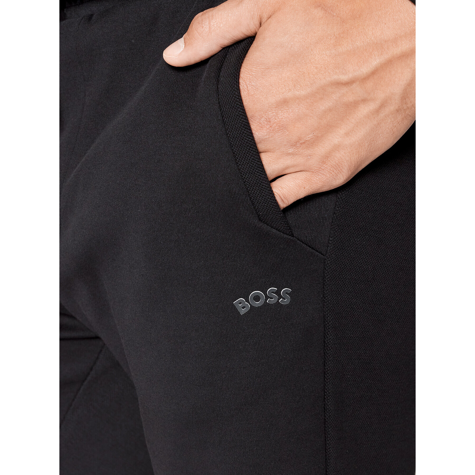 Boss Pantaloni scurți sport Headlo Curved 50471850 Negru Regular Fit - Pled.ro