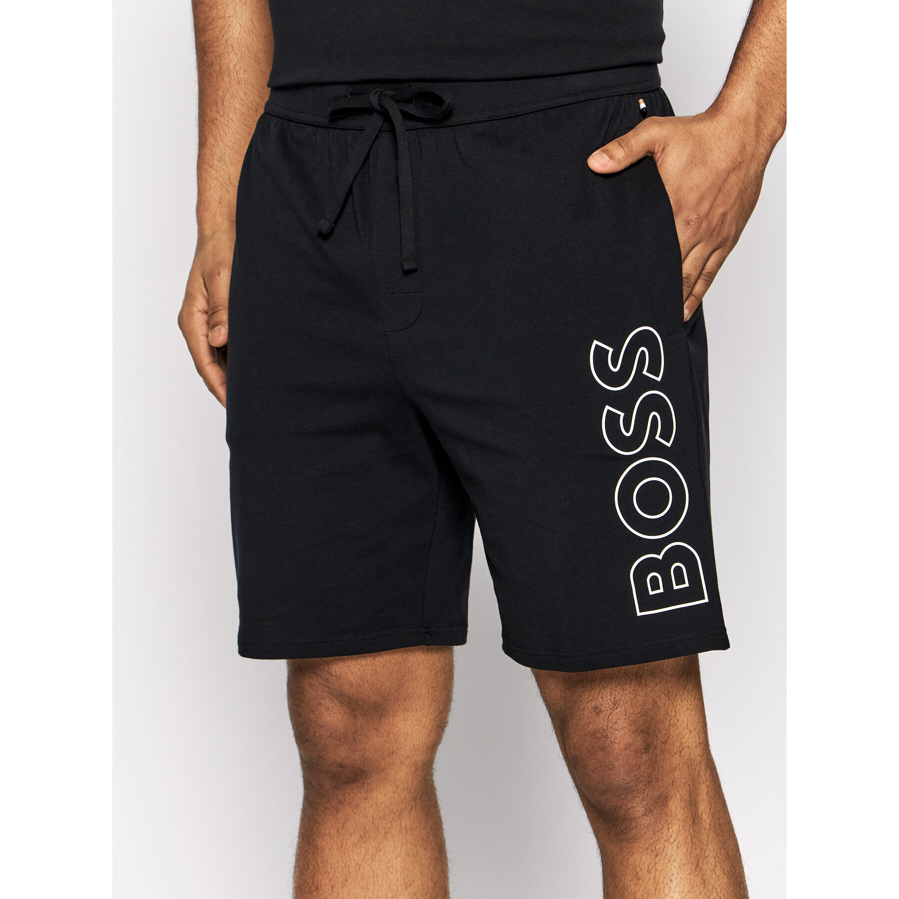 Boss Pantaloni scurți sport Identity 50465556 Negru Regular Fit - Pled.ro