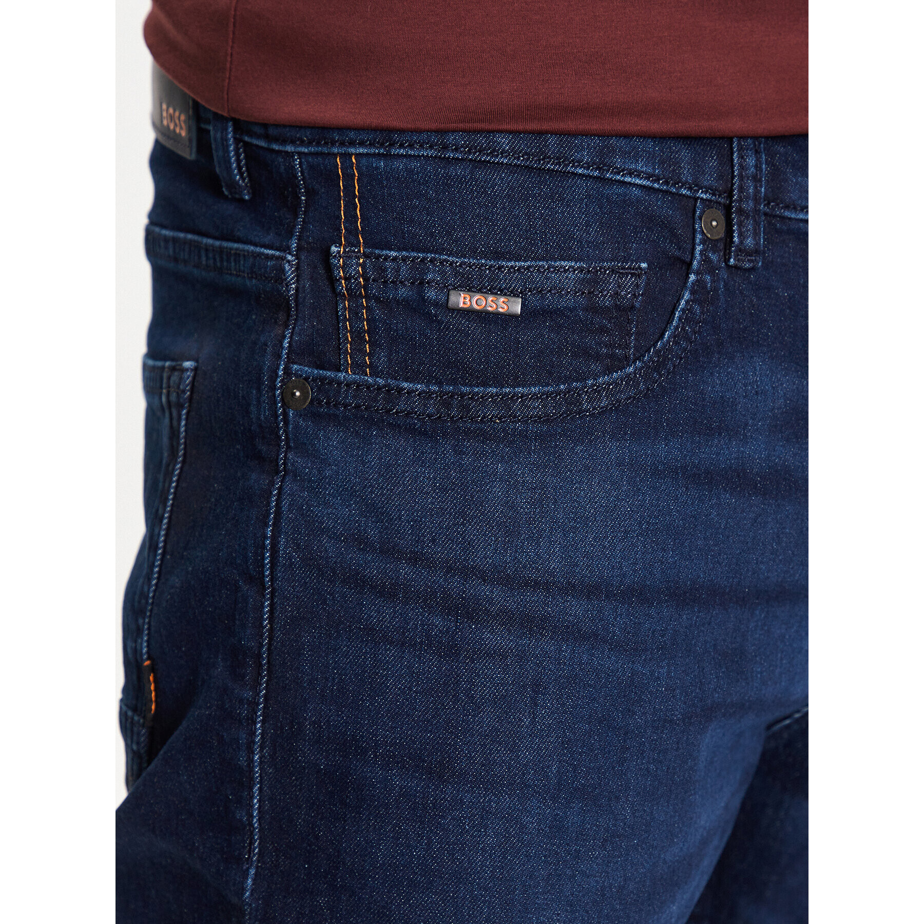 Boss Pantaloni scurți de blugi Delaware 50488618 Bleumarin Slim Fit - Pled.ro