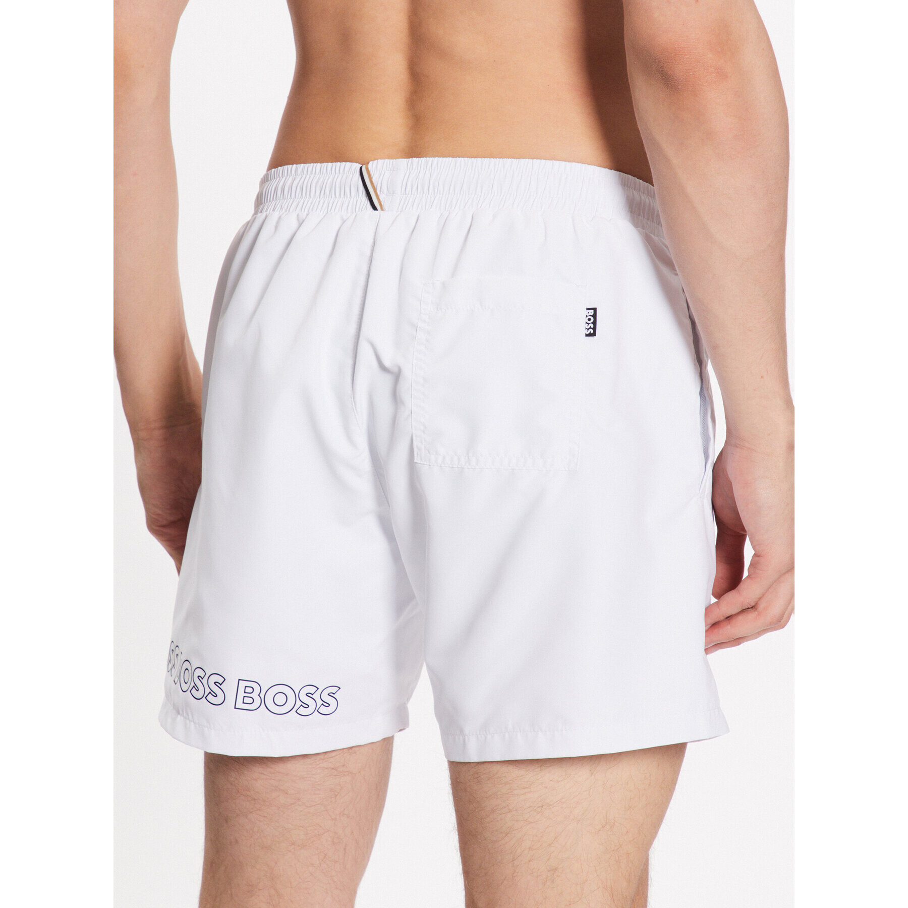 Boss Pantaloni scurți pentru înot 50469300 Alb Regular Fit - Pled.ro