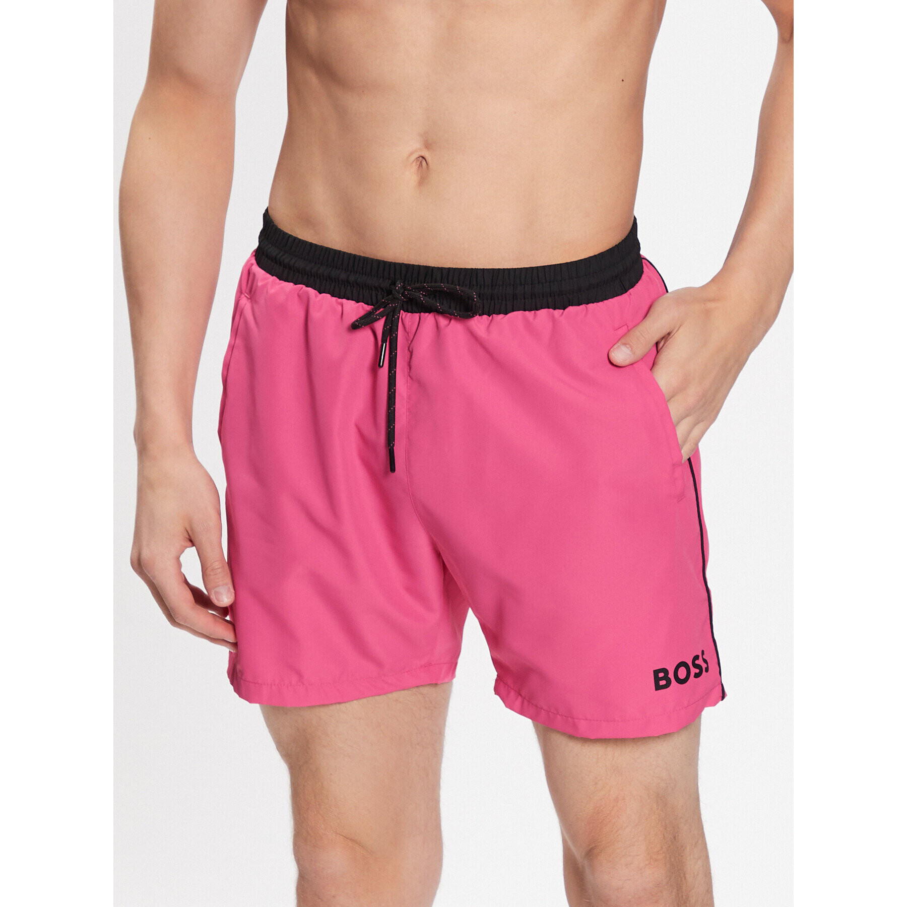 Boss Pantaloni scurți pentru înot Starfish 50469302 Roz Regular Fit - Pled.ro