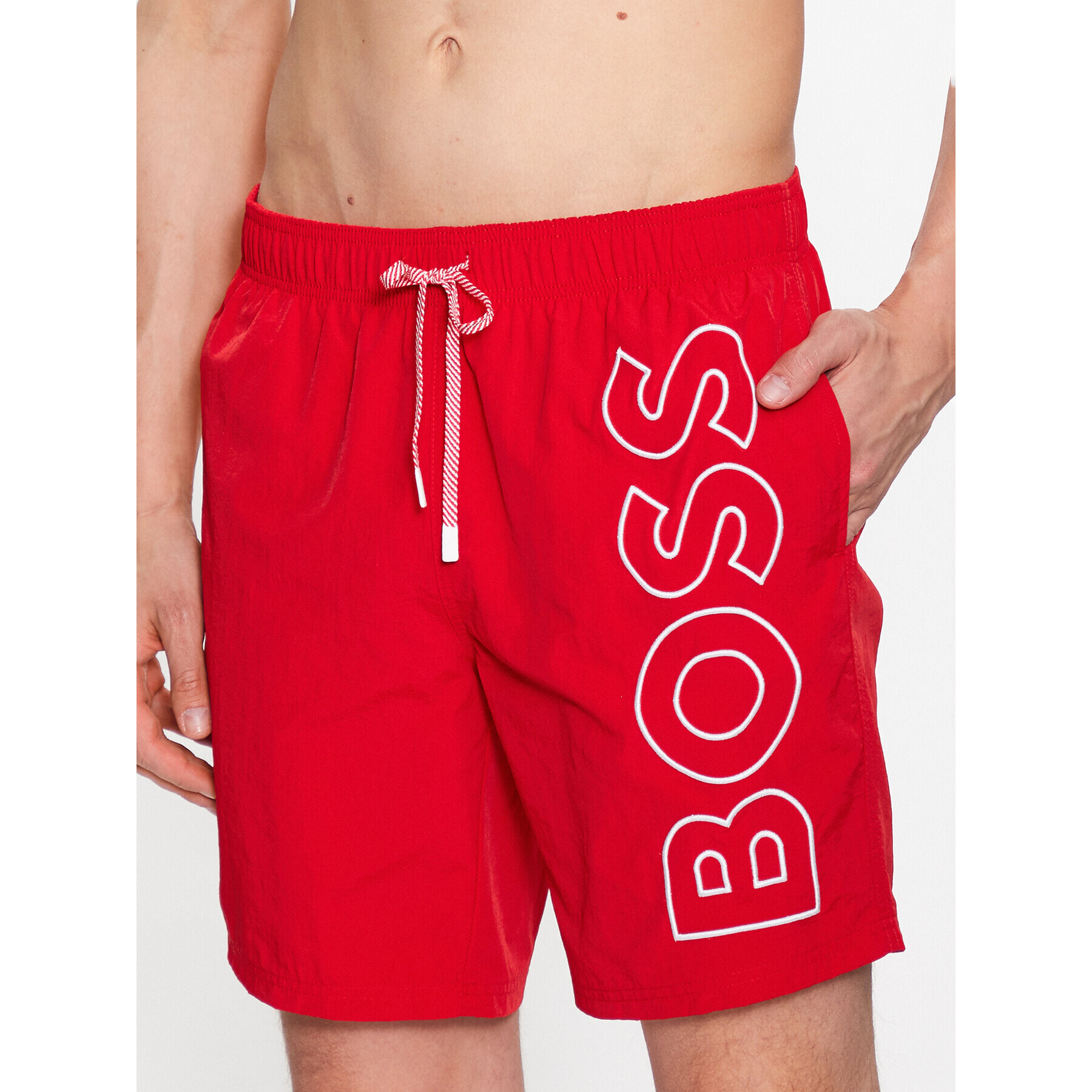 Boss Pantaloni scurți pentru înot Whale 50493422 Roșu Regular Fit - Pled.ro