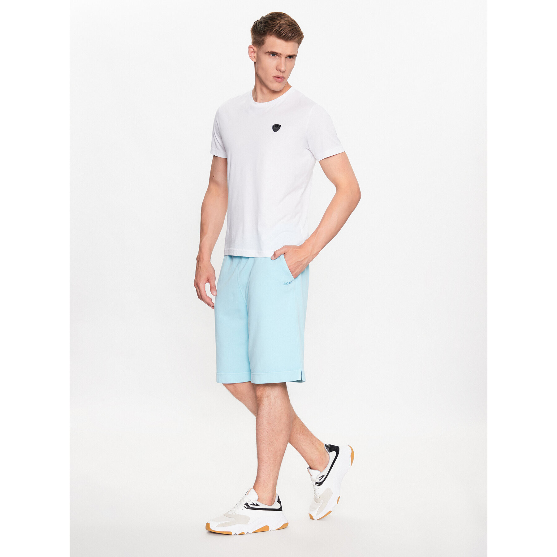 Boss Pantaloni scurți sport 50475146 Albastru Regular Fit - Pled.ro