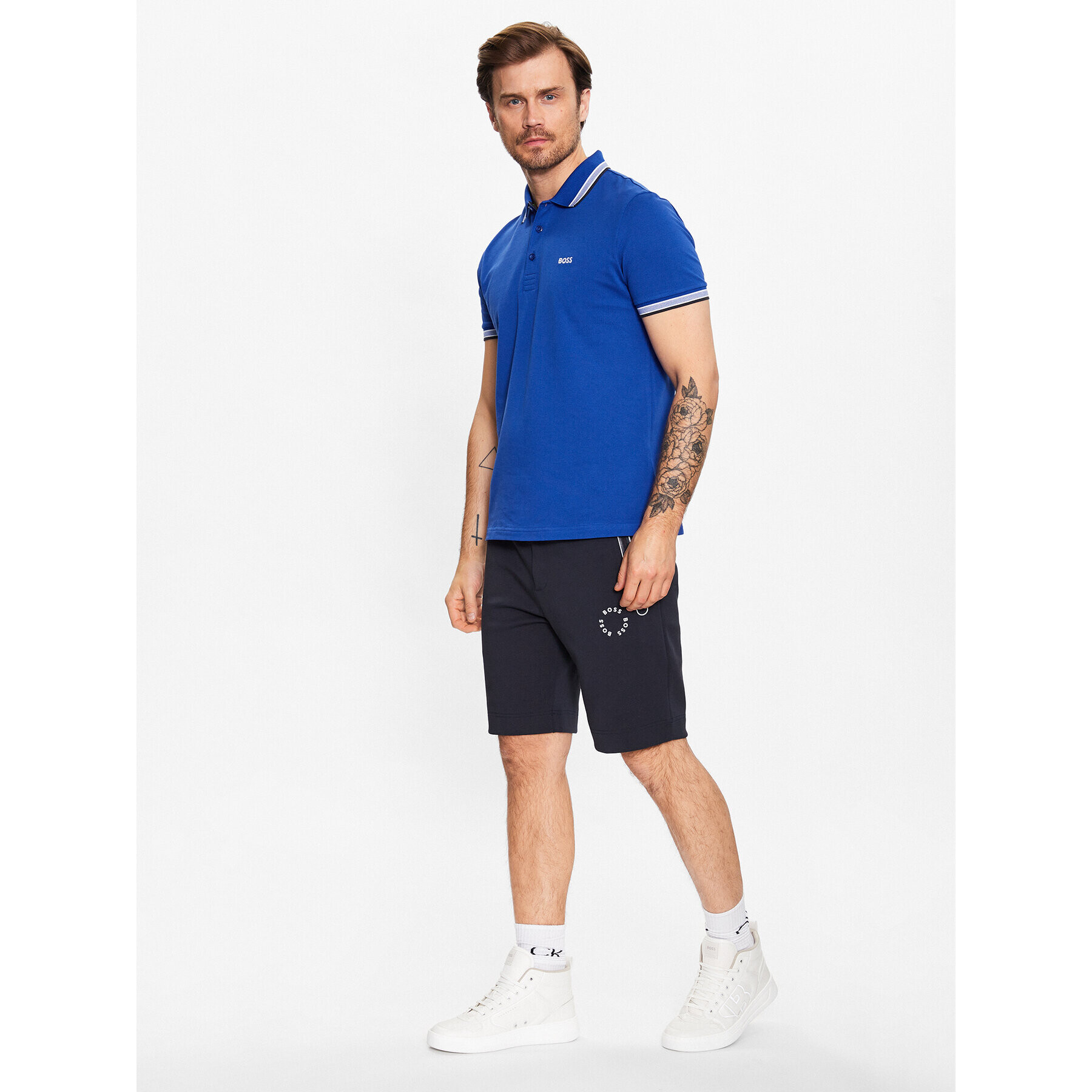 Boss Pantaloni scurți sport 50487954 Bleumarin Regular Fit - Pled.ro