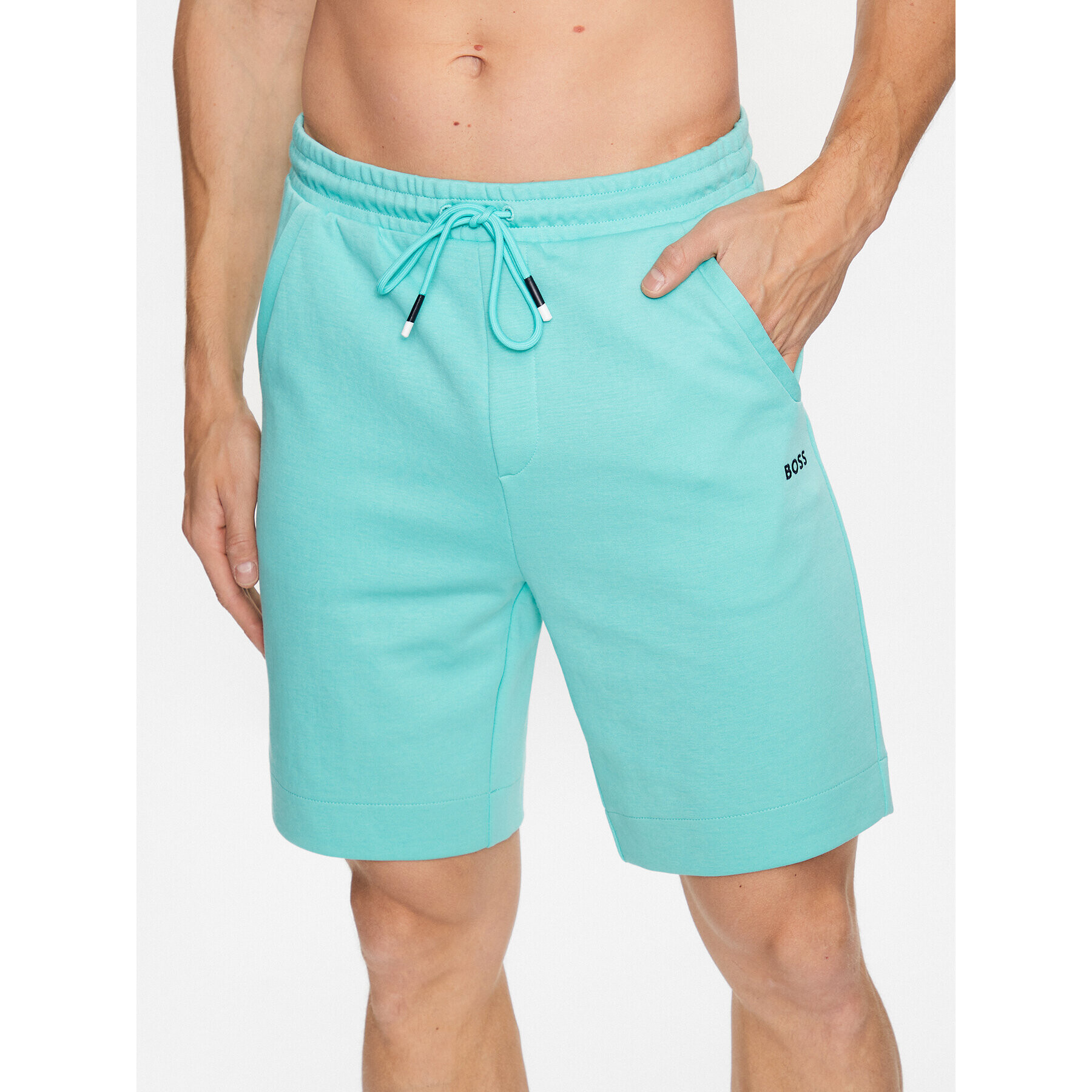 Boss Pantaloni scurți sport 50497184 Verde Regular Fit - Pled.ro