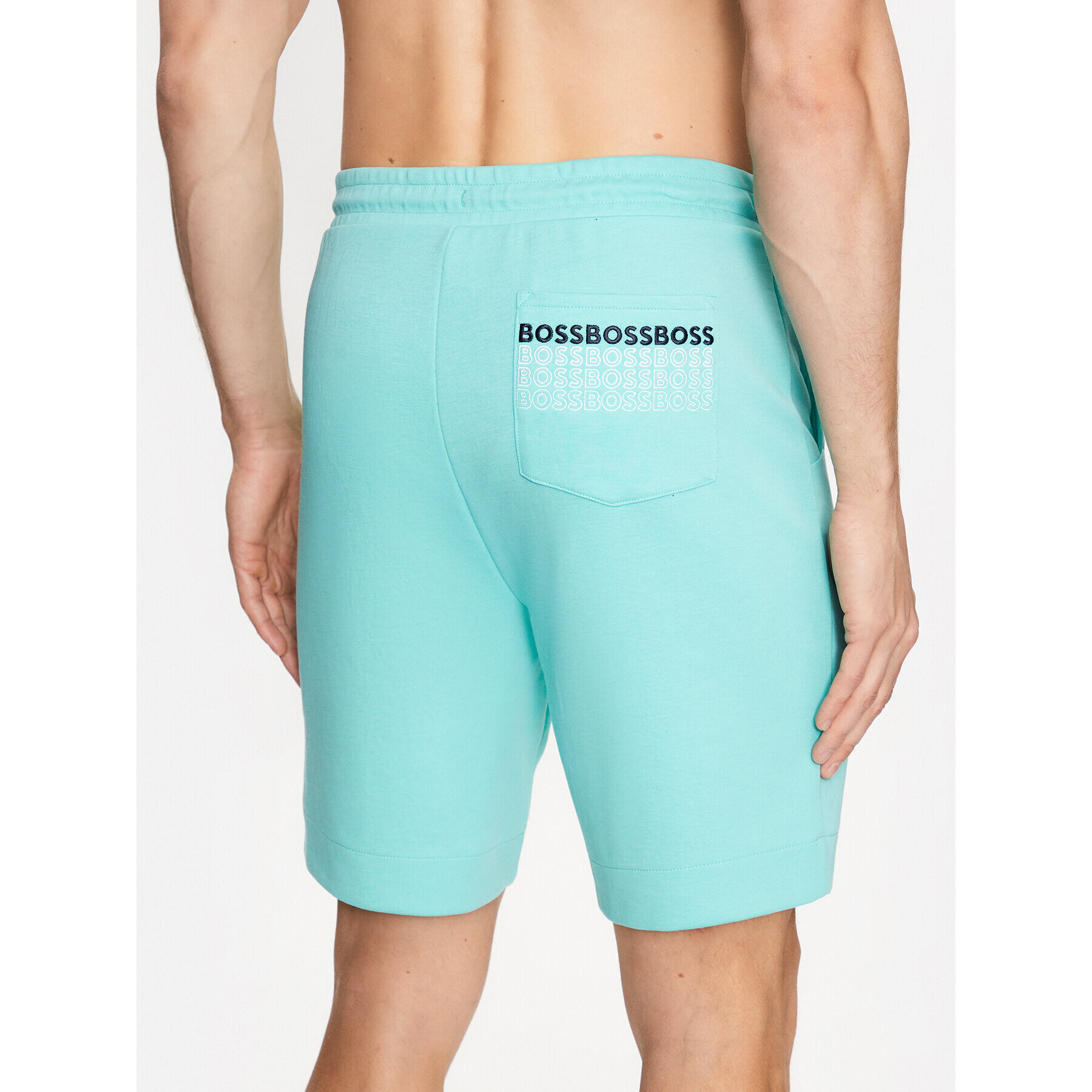 Boss Pantaloni scurți sport 50497184 Verde Regular Fit - Pled.ro