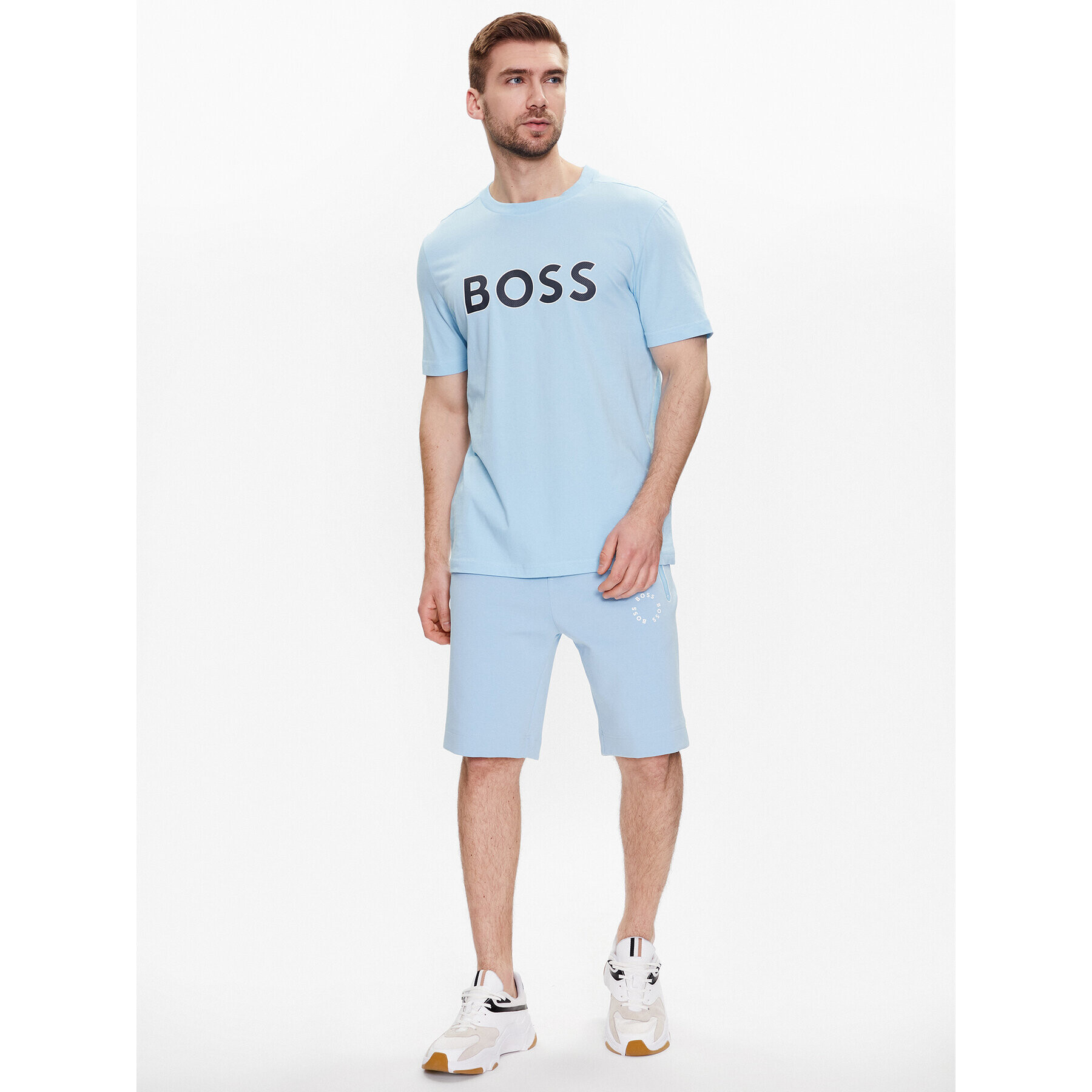 Boss Pantalon scurți din material 50487954 Albastru Regular Fit - Pled.ro