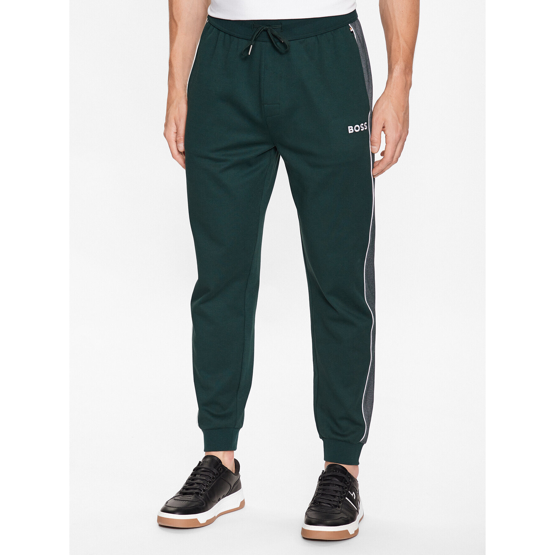 Boss Pantaloni trening 50491283 Verde Regular Fit - Pled.ro