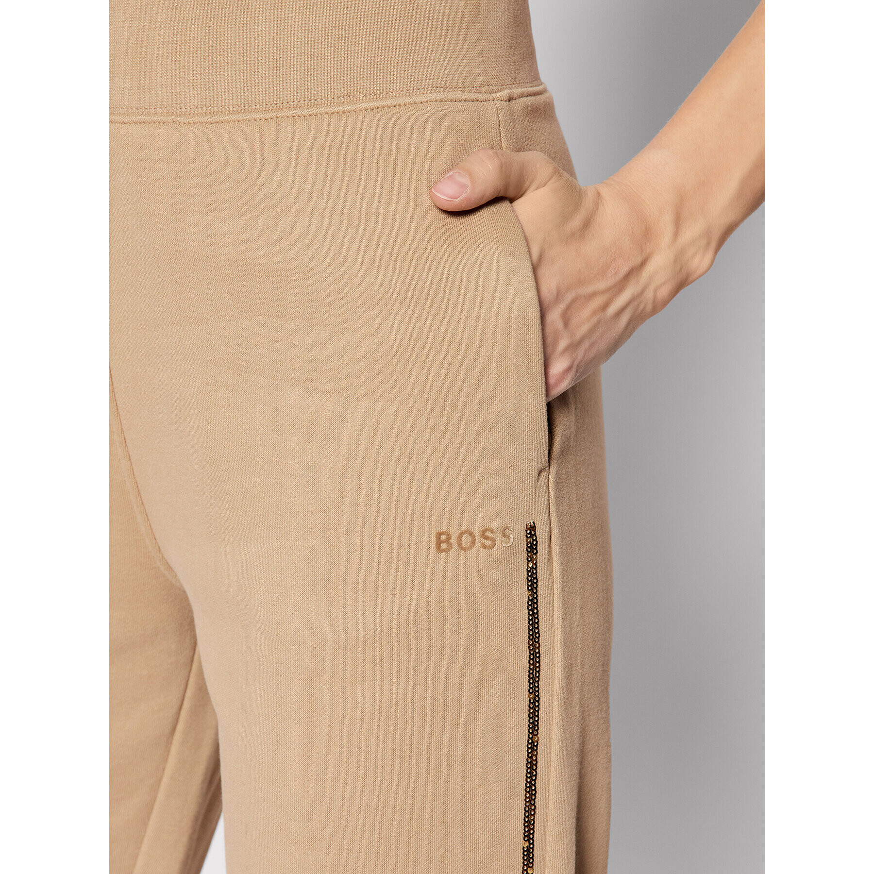 Boss Pantaloni trening C_Ejoy_Sequin 50465682 Maro Regular Fit - Pled.ro