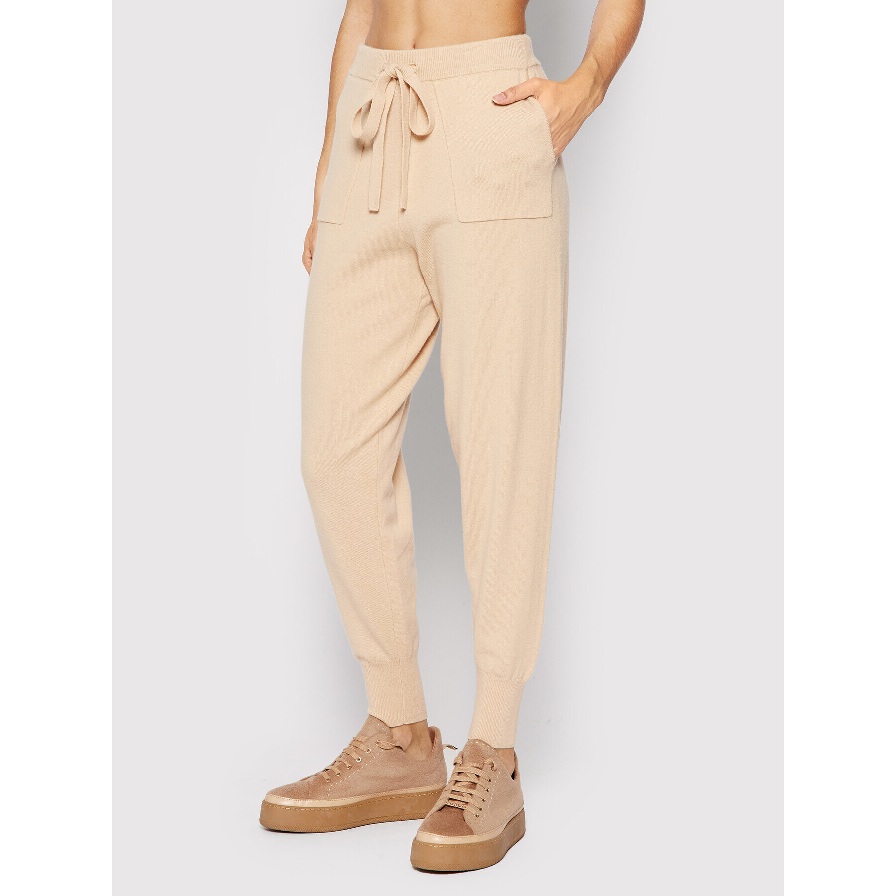 Boss Pantaloni trening C_Faydell_So 50463941 Bej Relaxed Fit - Pled.ro