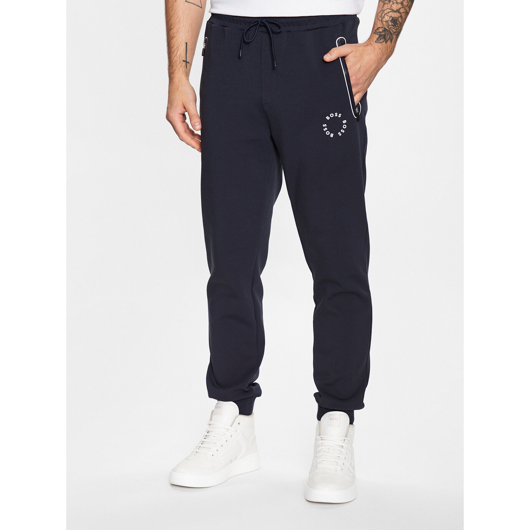 Boss Pantaloni trening Hadiko 50487939 Bleumarin Regular Fit - Pled.ro