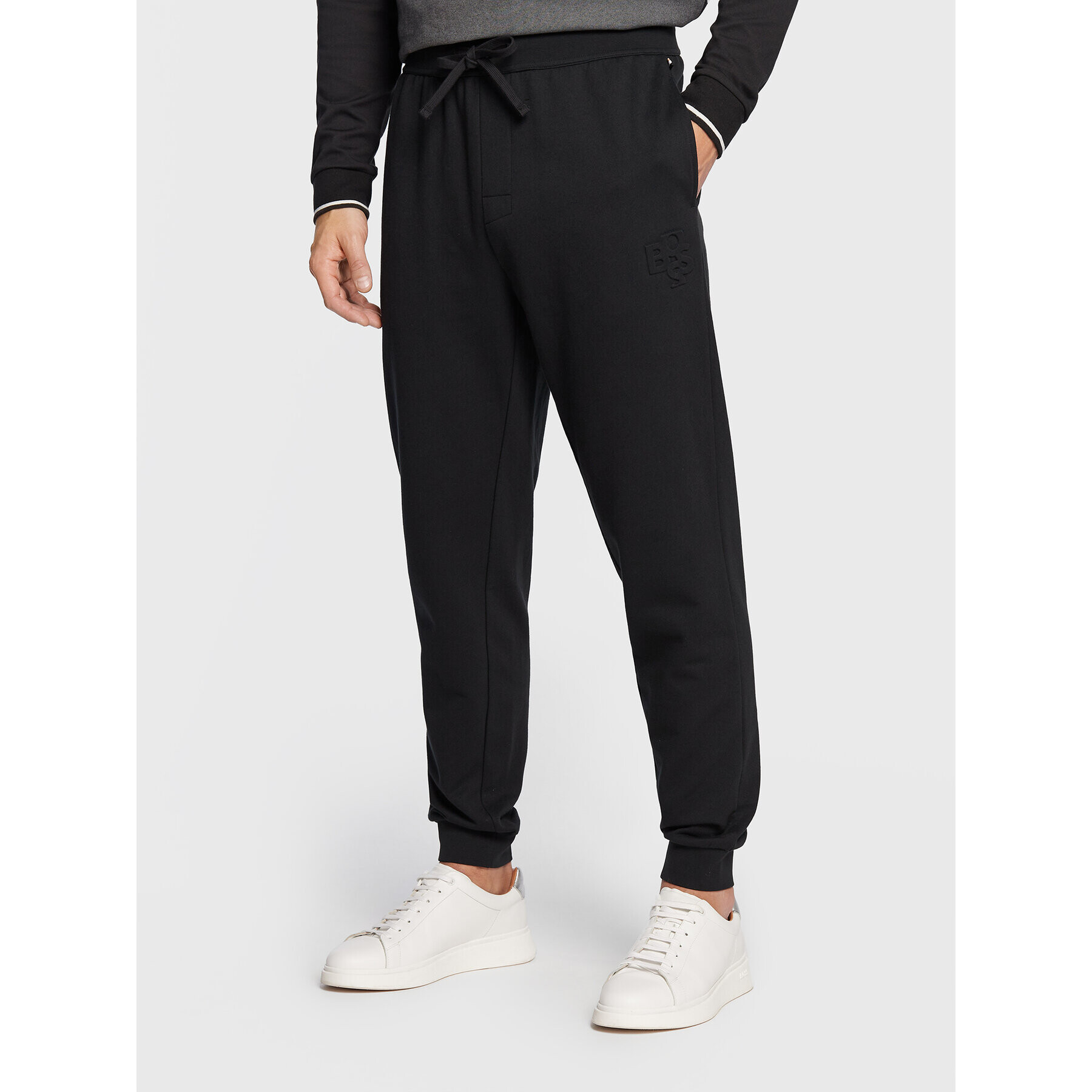 Boss Pantaloni trening Heritage 50480668 Negru Regular Fit - Pled.ro