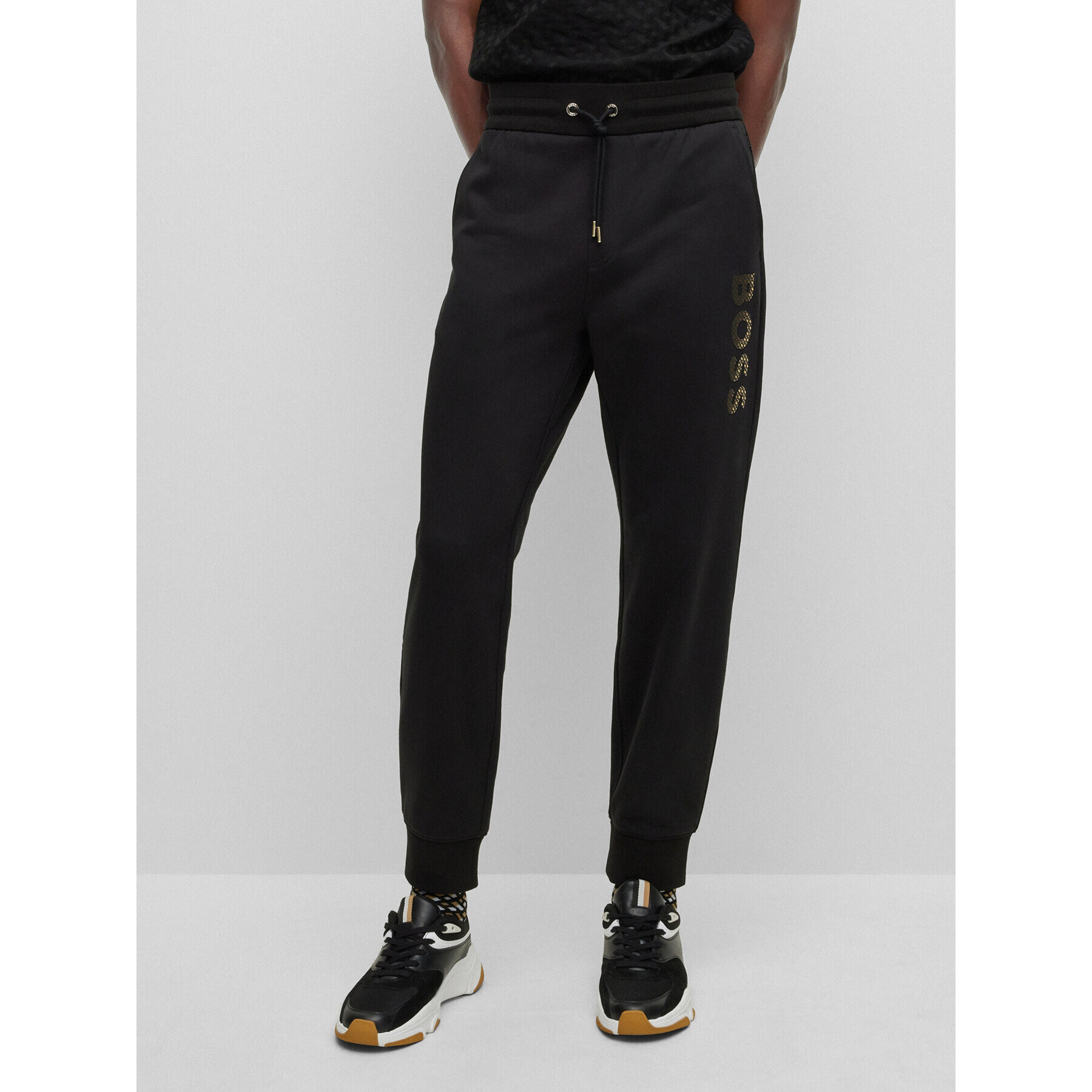 Boss Pantaloni trening Lamont 50481345 Negru Regular Fit - Pled.ro