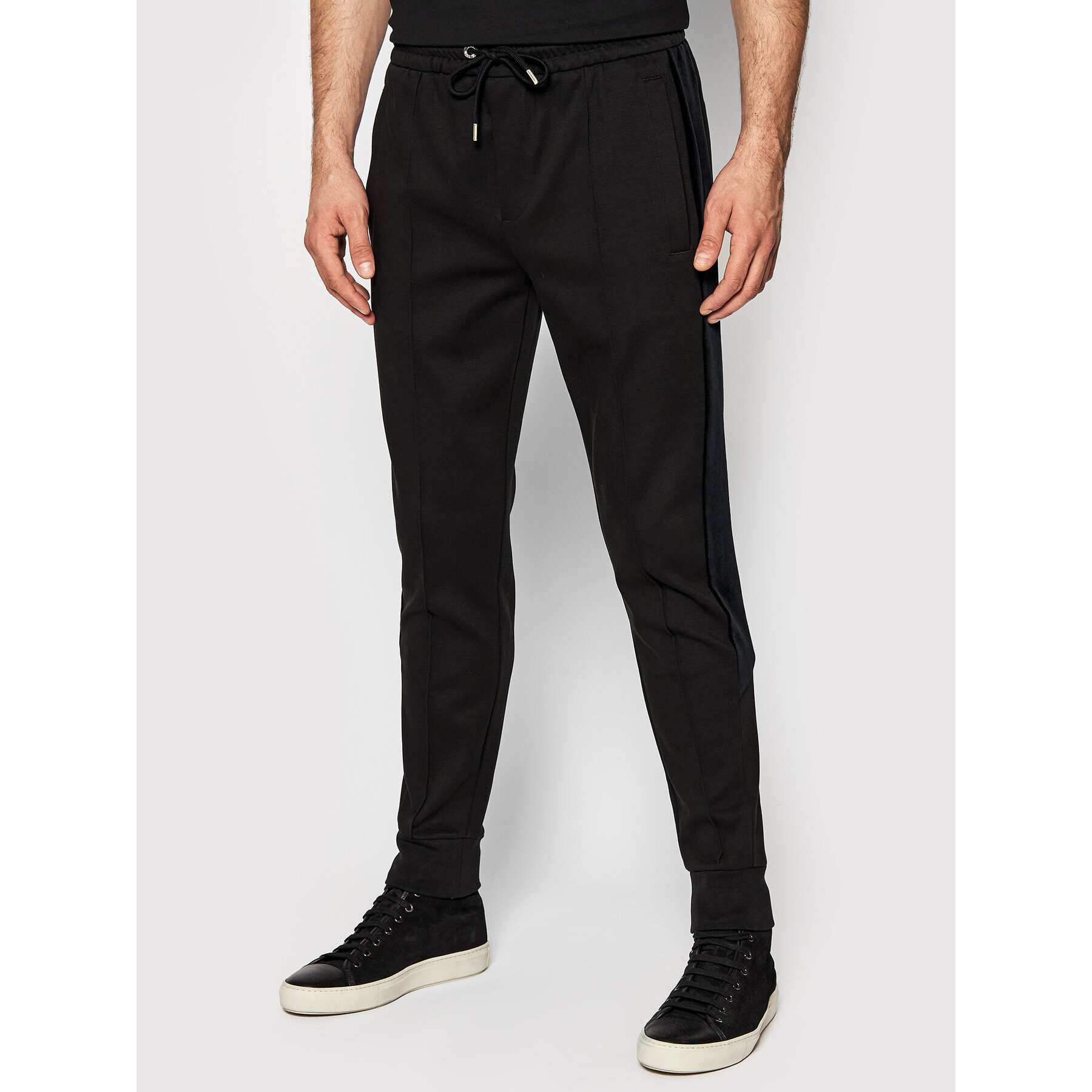 Boss Pantaloni trening Lamont 60_Lny 50462630 Negru Regular Fit - Pled.ro