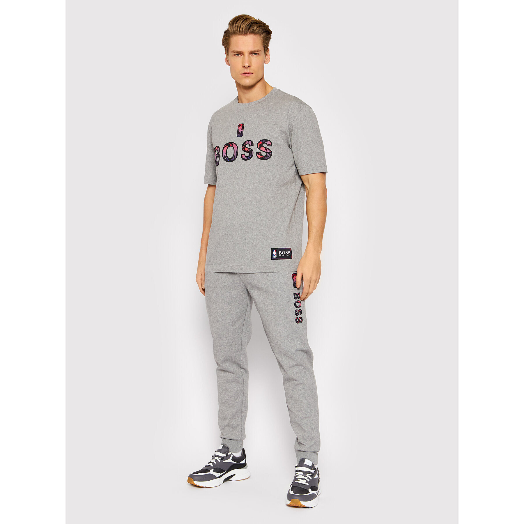 Boss Pantaloni trening NBA Slamdunk2_2 50461960 Gri Regular Fit - Pled.ro