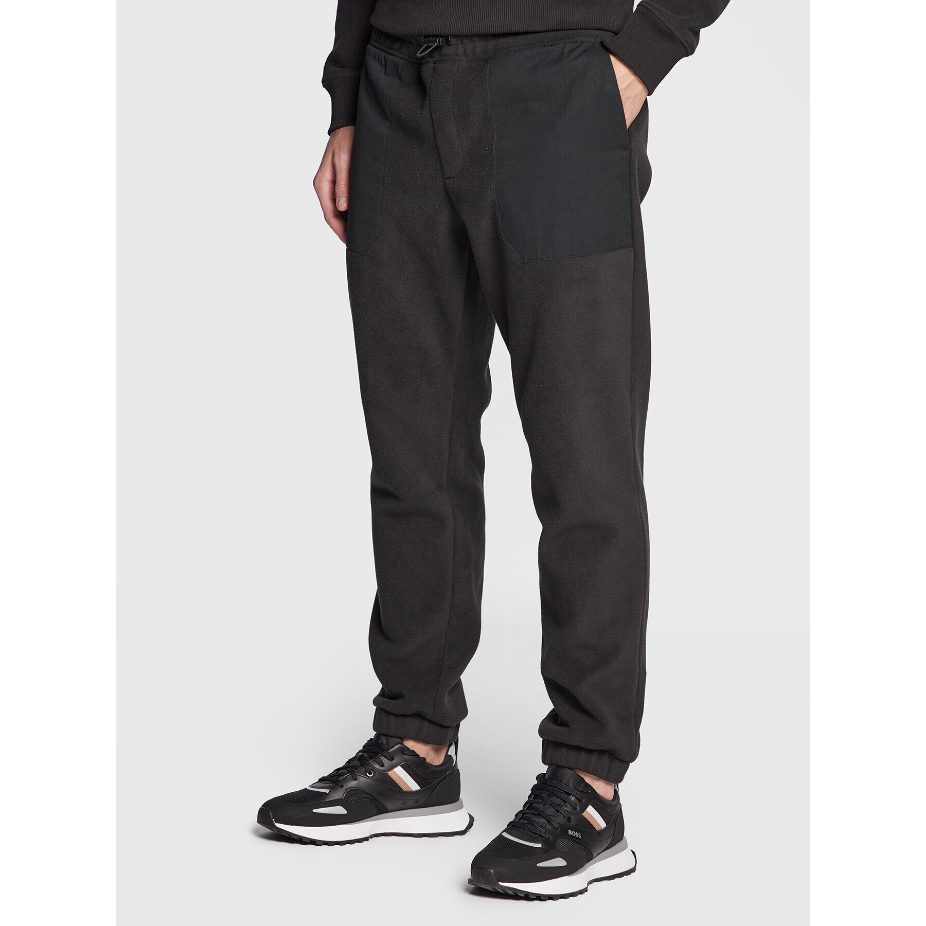 Boss Pantaloni trening Sefleece 50476174 Negru Regular Fit - Pled.ro